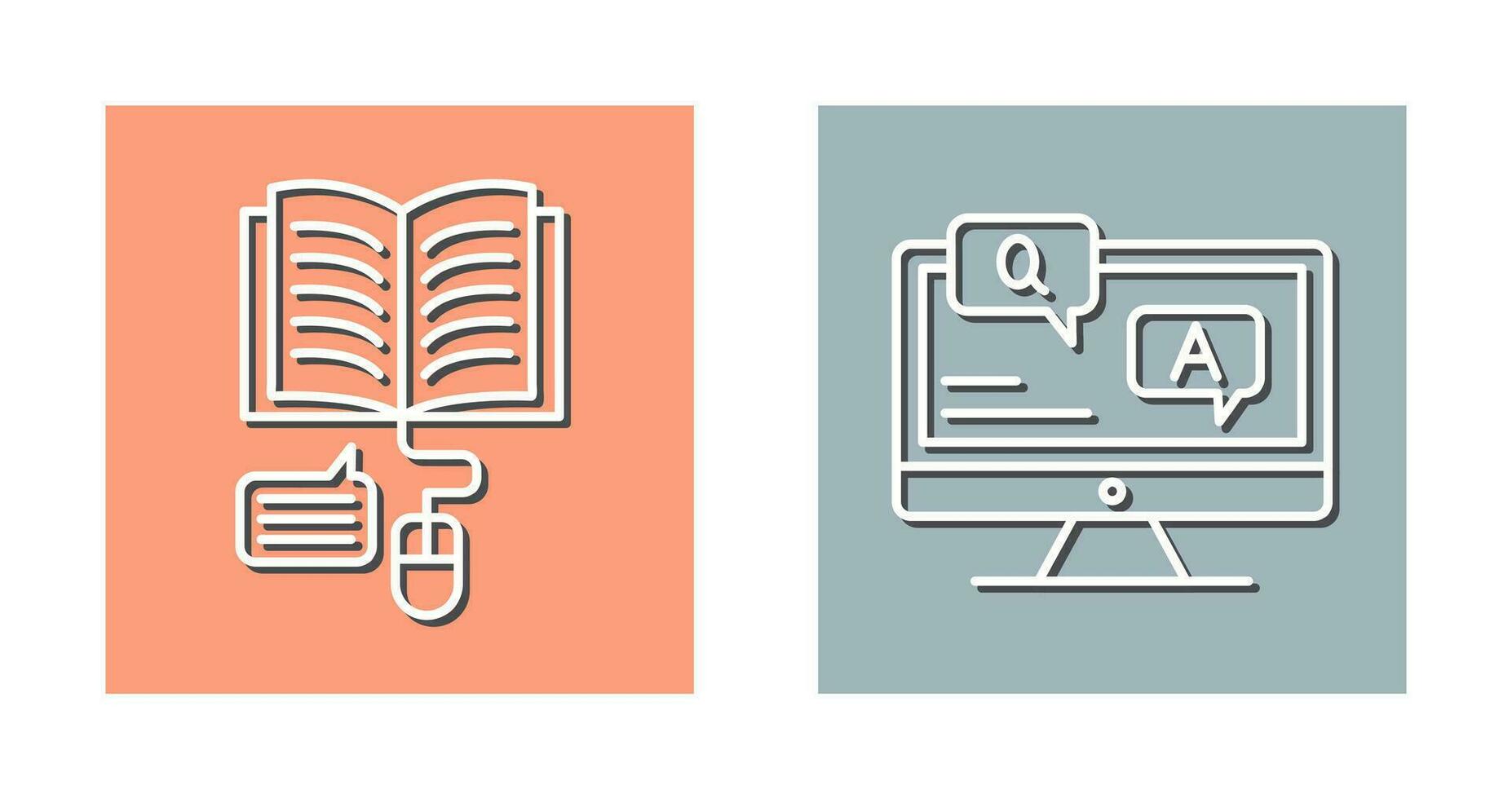 Online Learning and Faq Icon vector