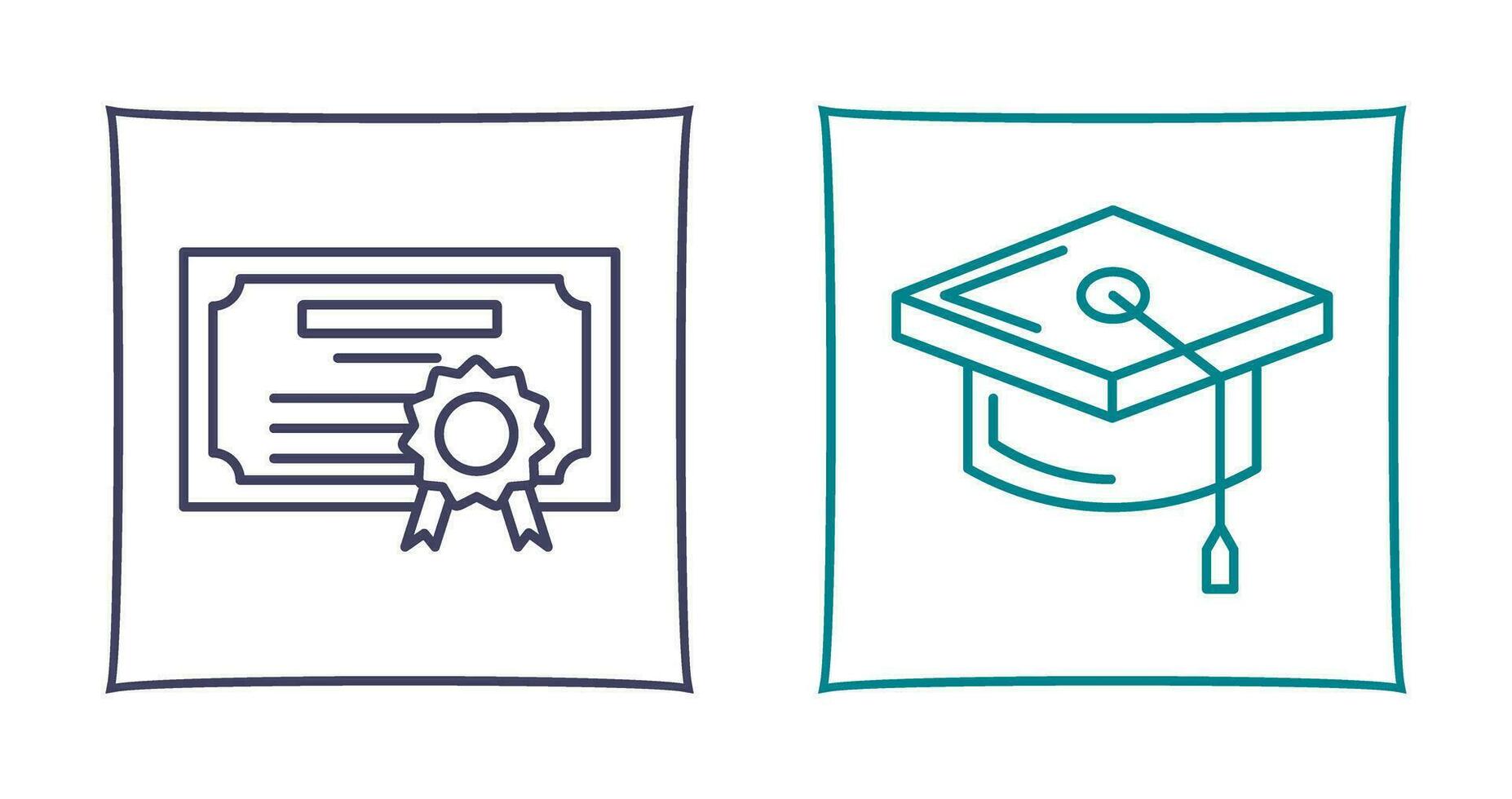 Diploma and Cap Icon vector