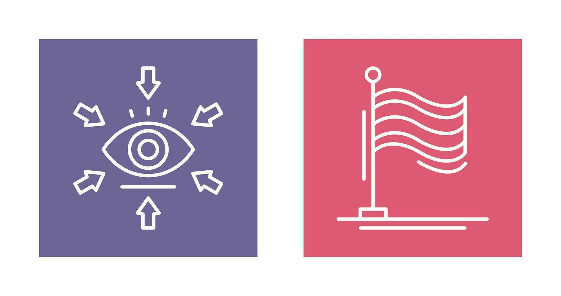 Visualization and Flag Icon vector