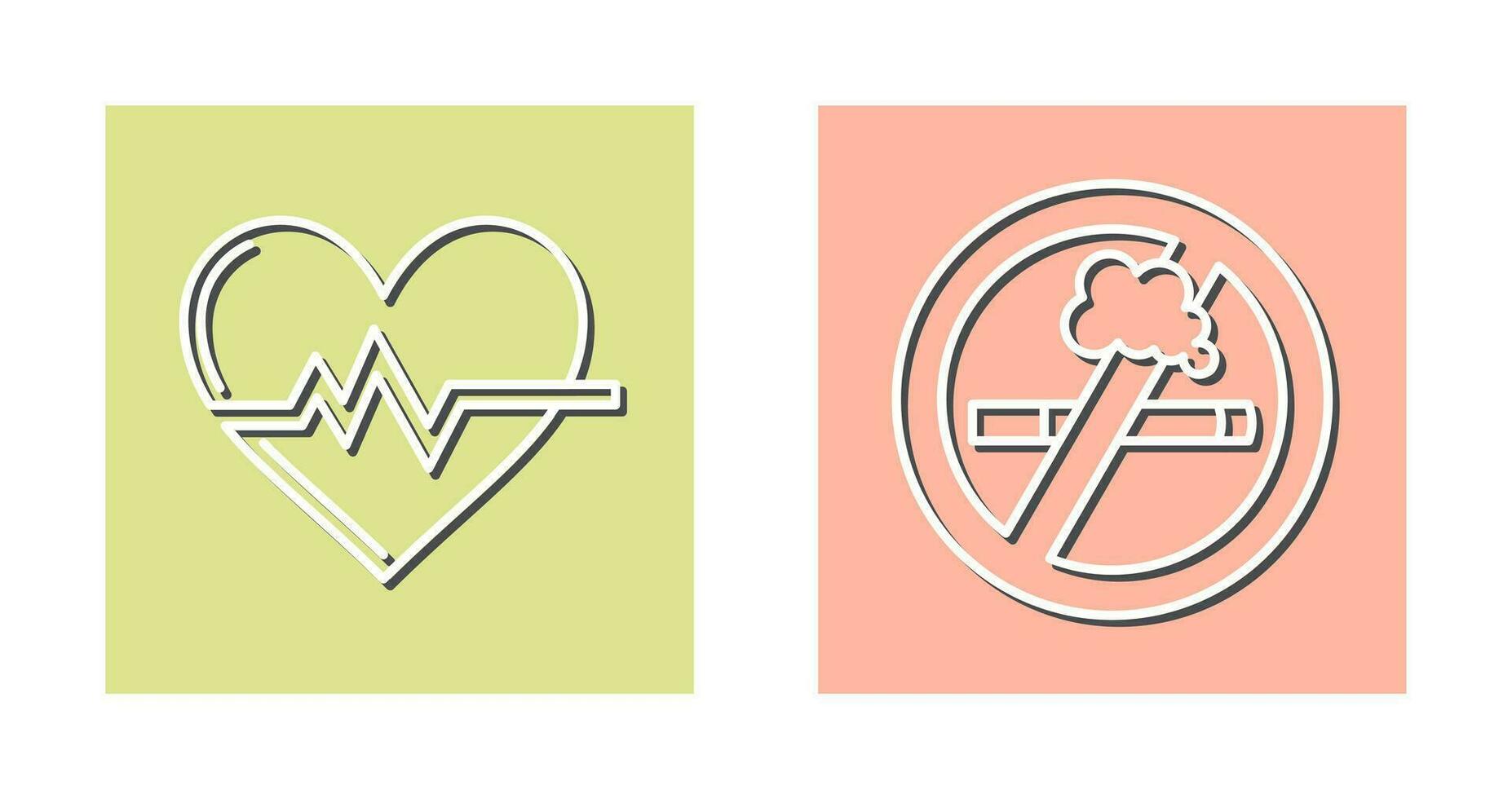 Health and No Smoking Icon vector
