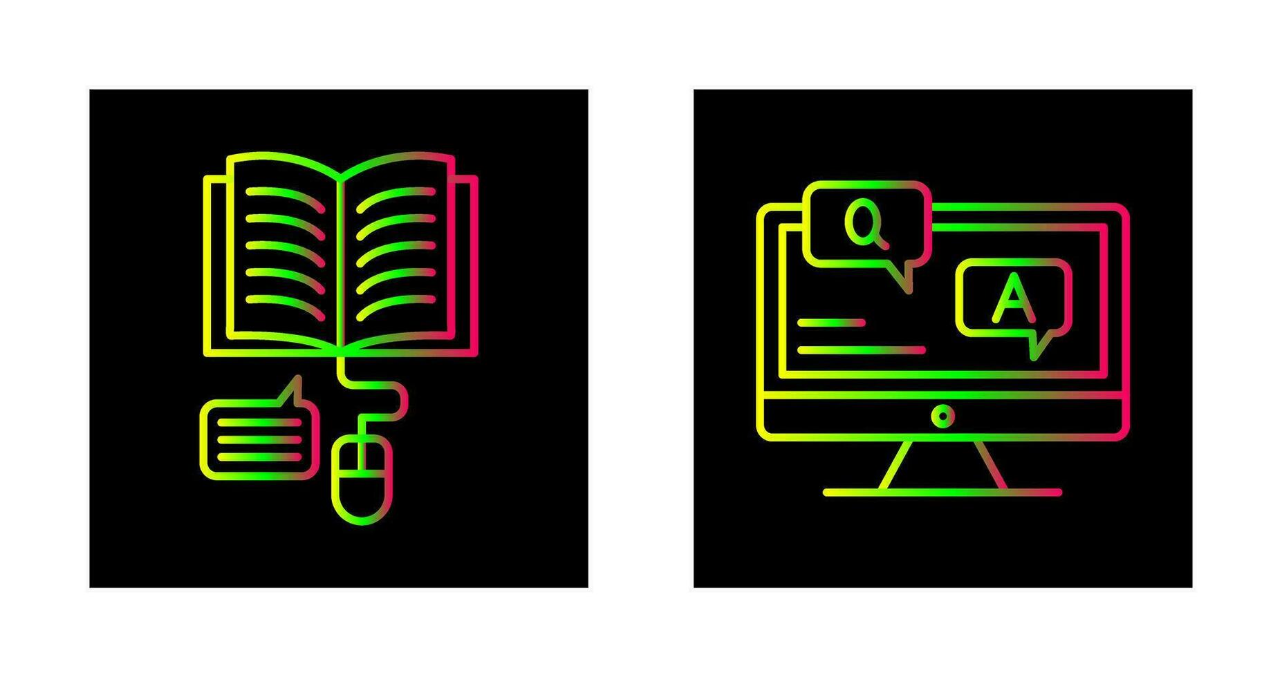 Online Learning and Faq Icon vector