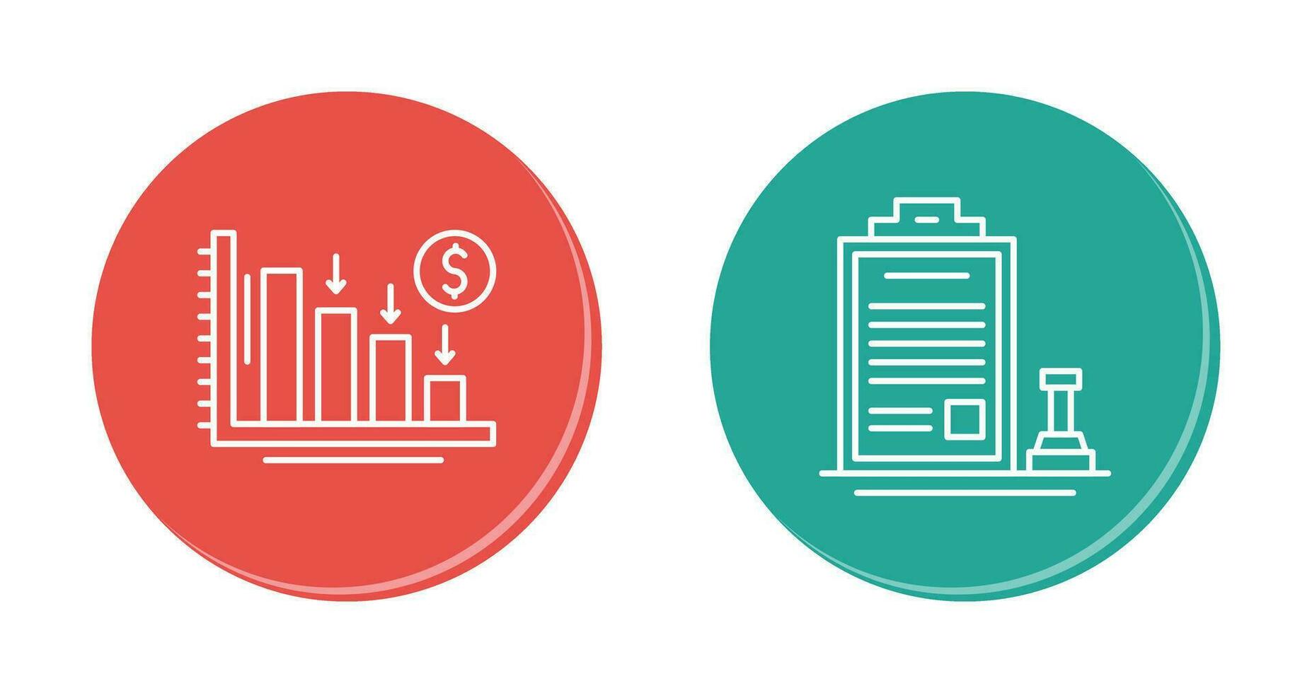 Loss and Stamp Icon vector