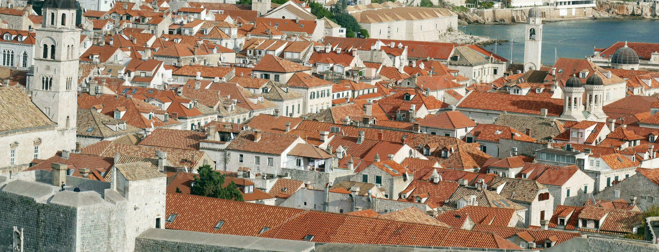 Church and clay tiled roofs photo