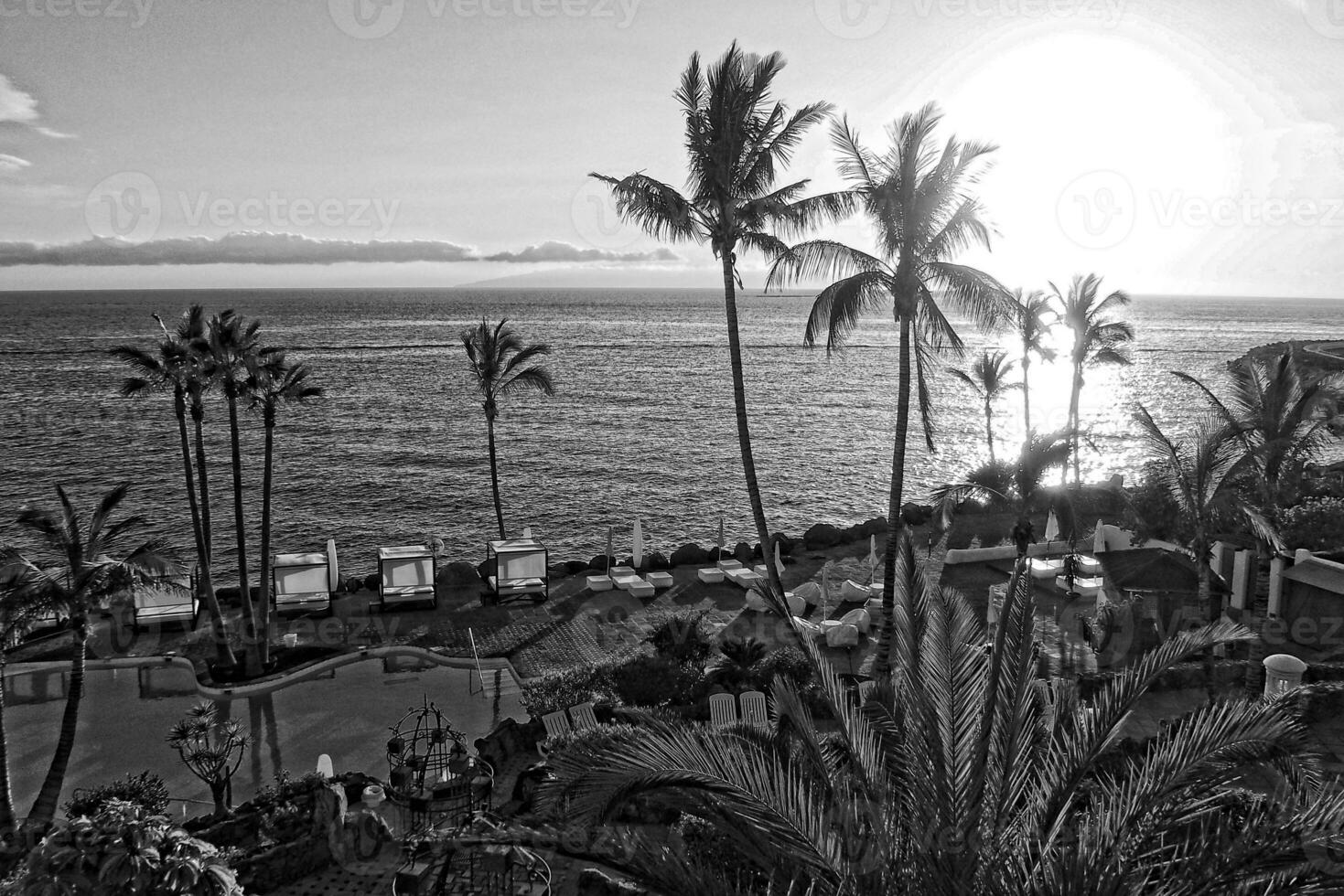 summer landscape with beach and ocean on the canary island  spain photo