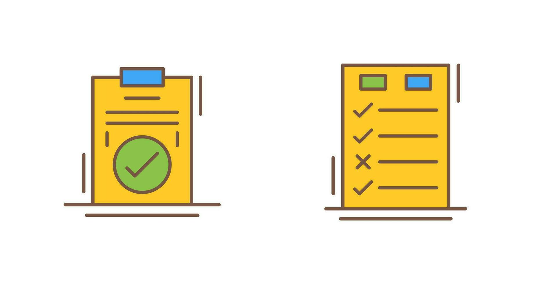 Today to Done Check List and Checkmark Icon vector