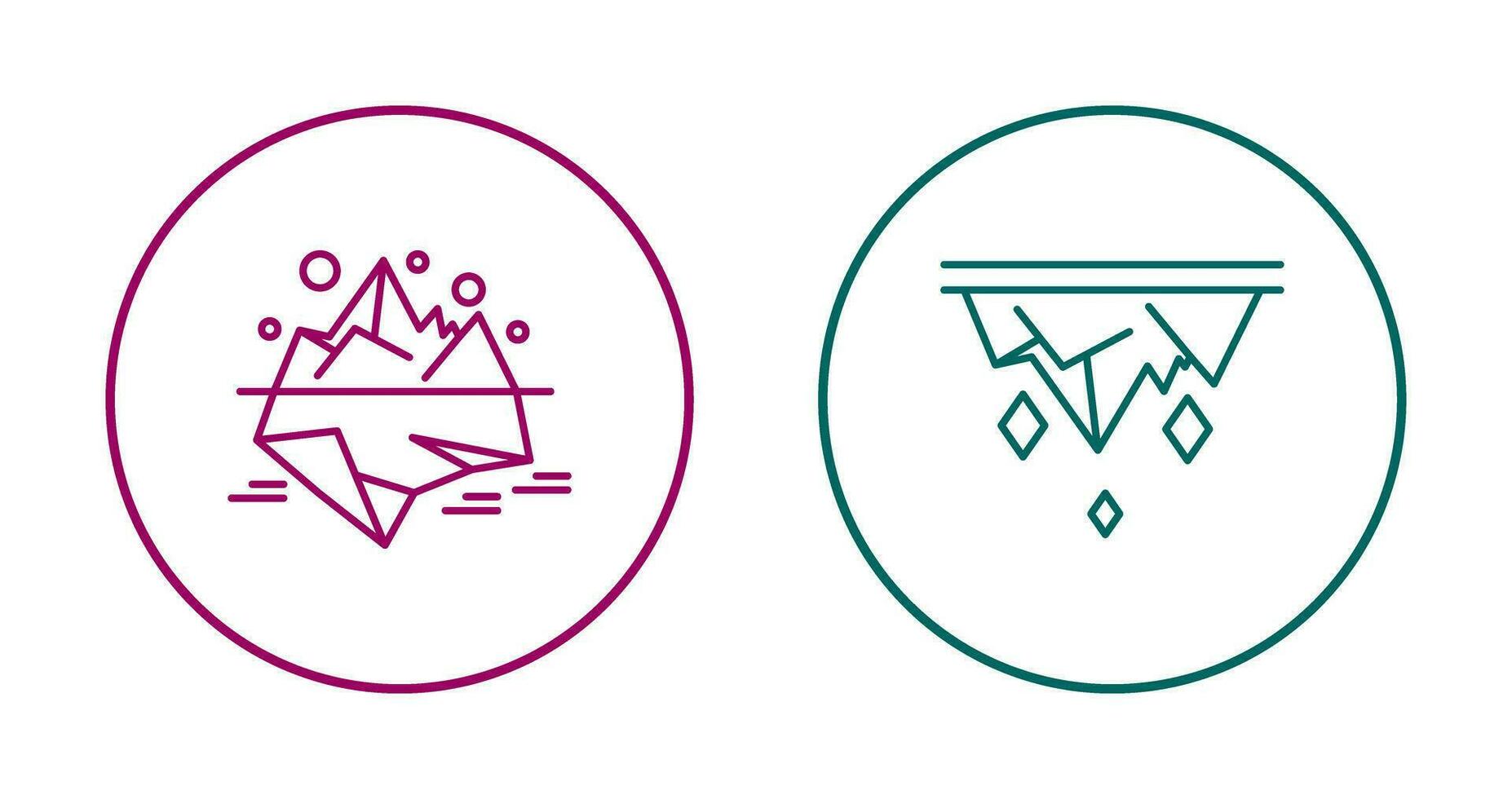 Iceberg and Icicle Icon vector