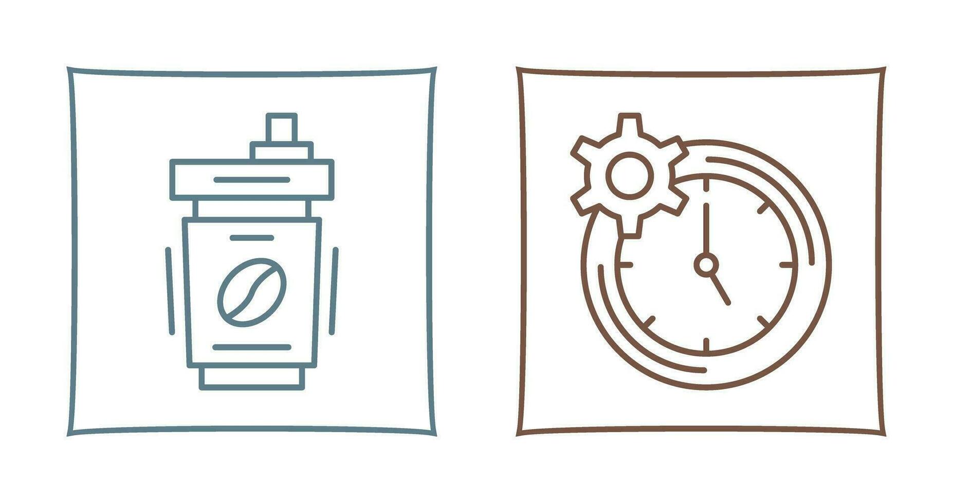 café taza y productividad icono vector