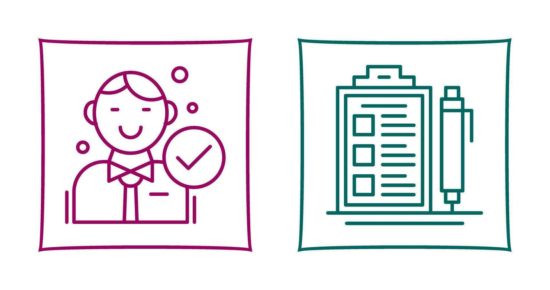 Hire and Check List Icon vector