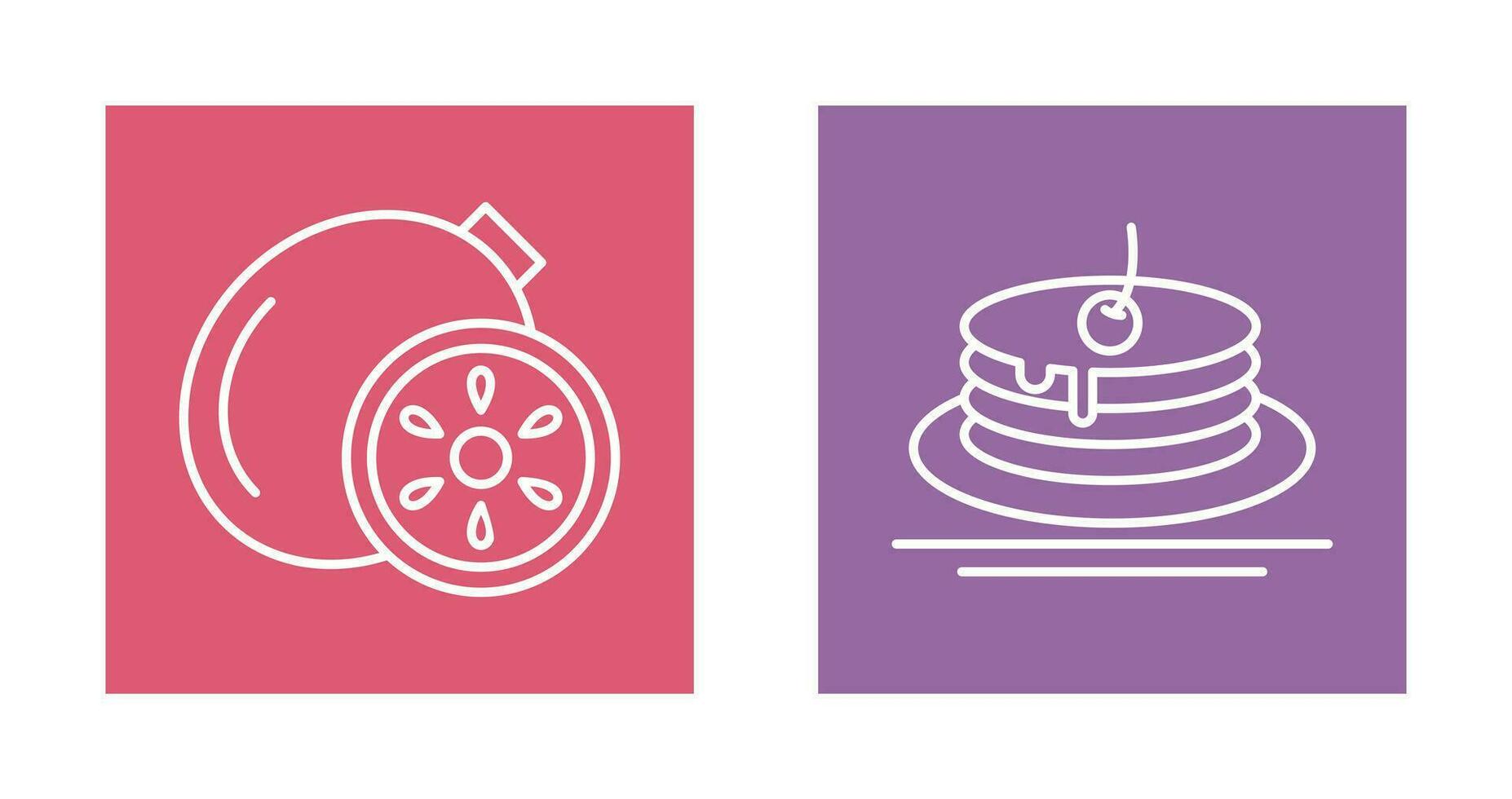 kiwi y tortita icono vector
