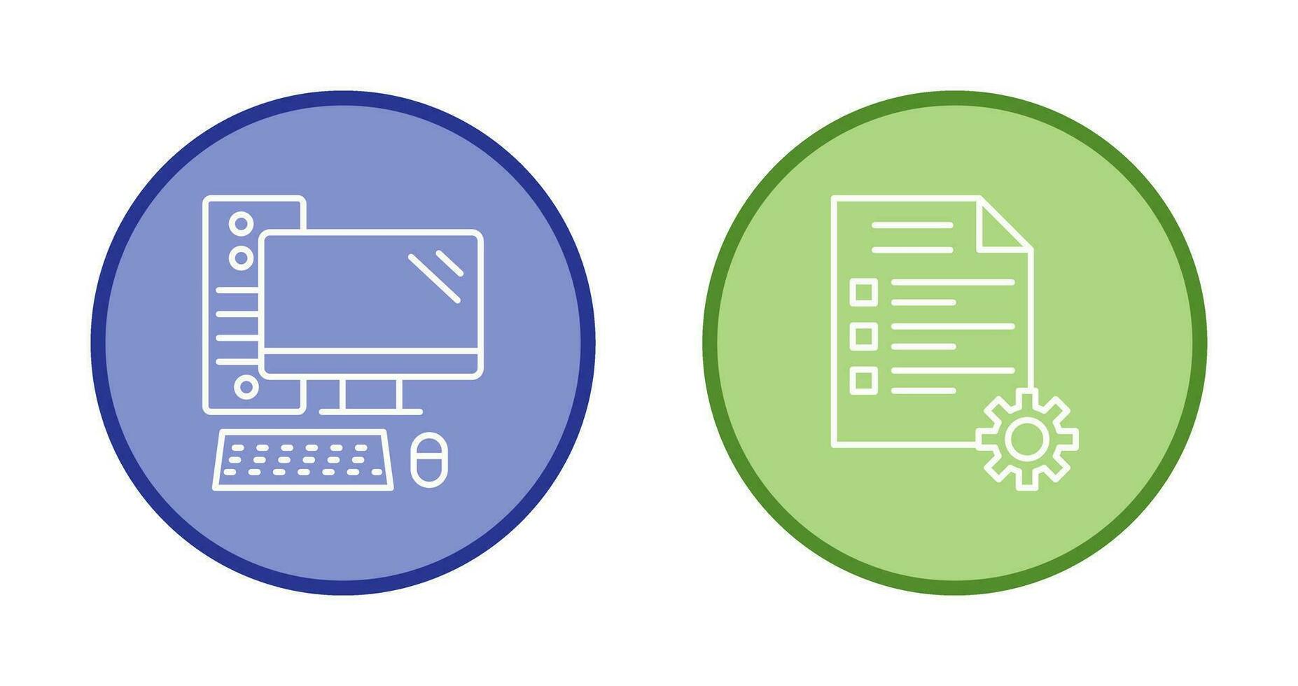 Computer and Test Icon vector