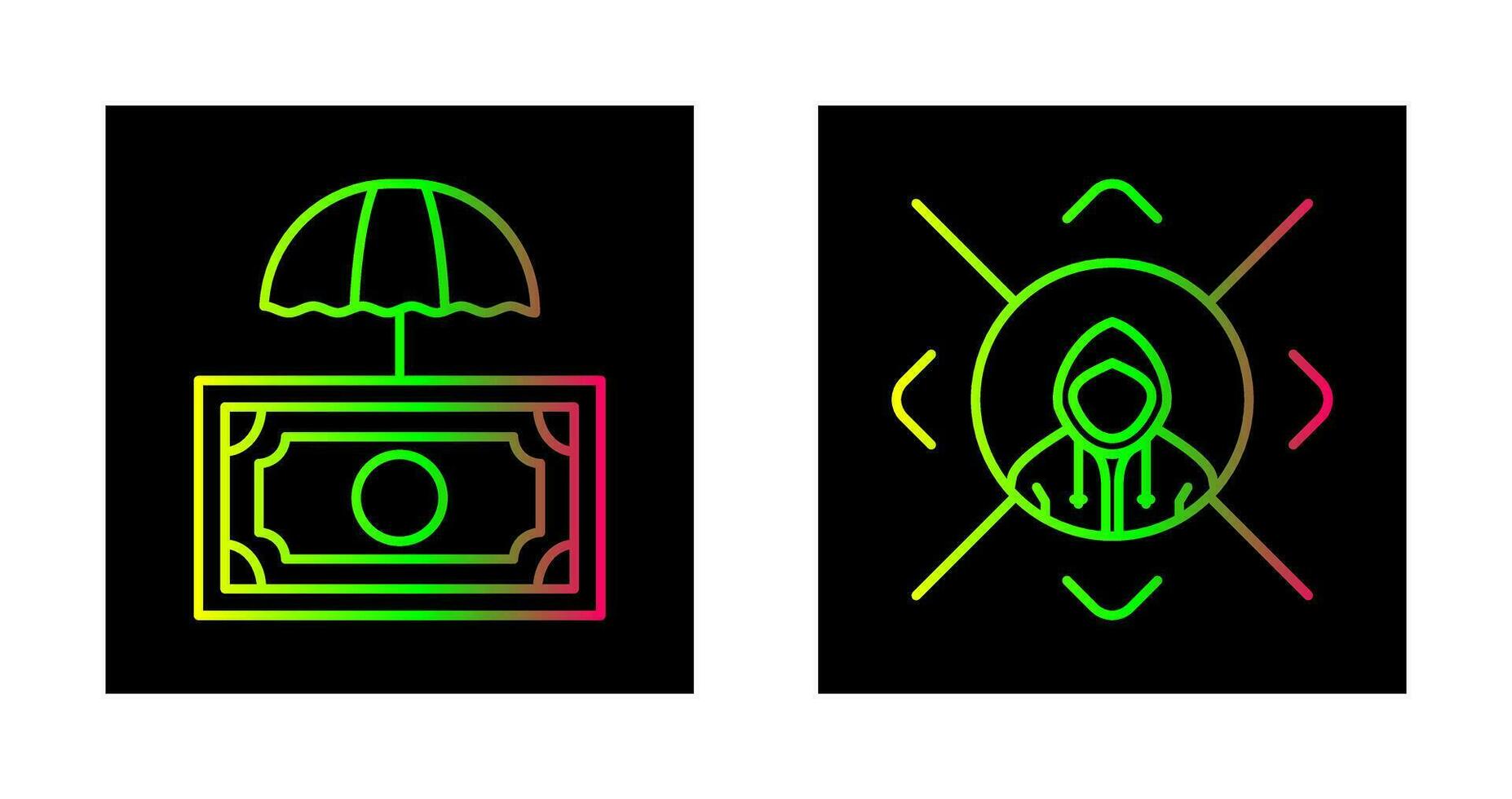 Umbrella and Target Icon vector