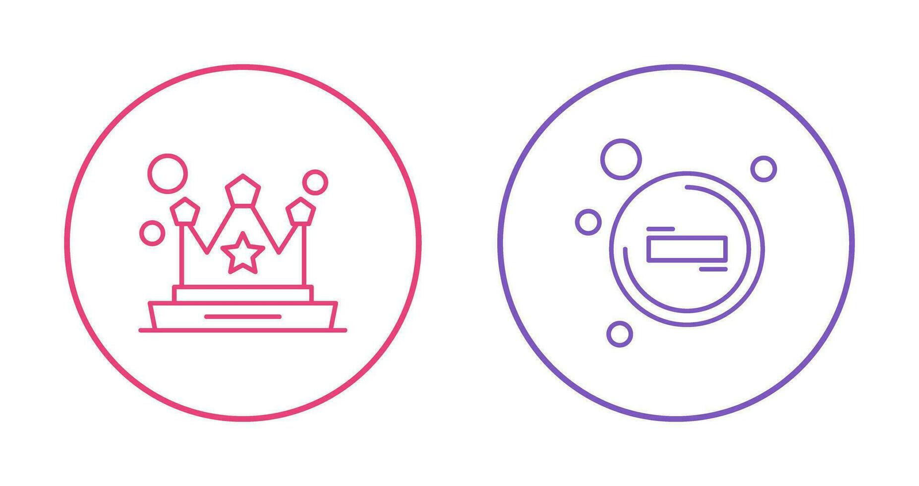 Crown and Remove Icon vector