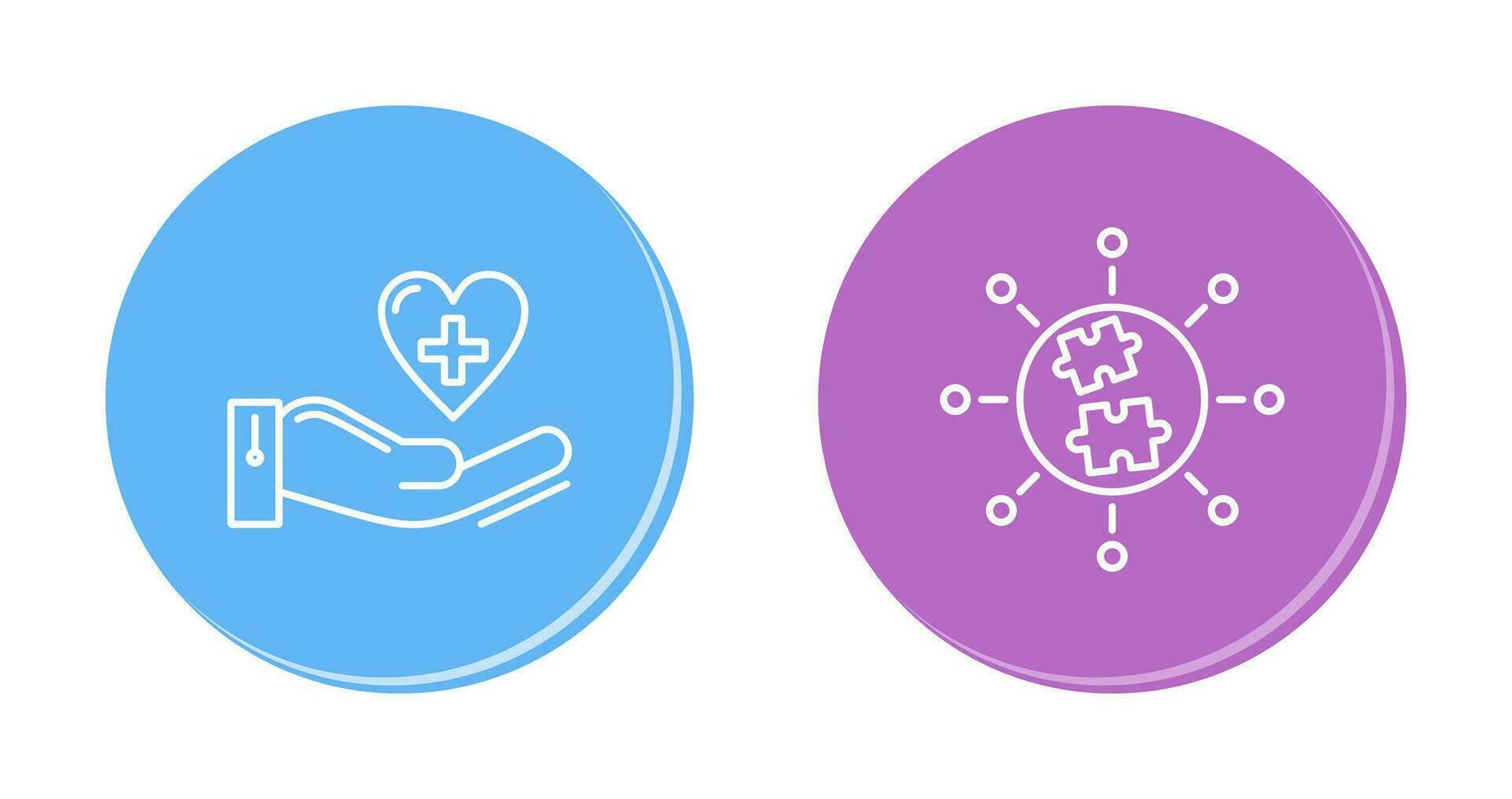 Puzzle and Care Icon vector