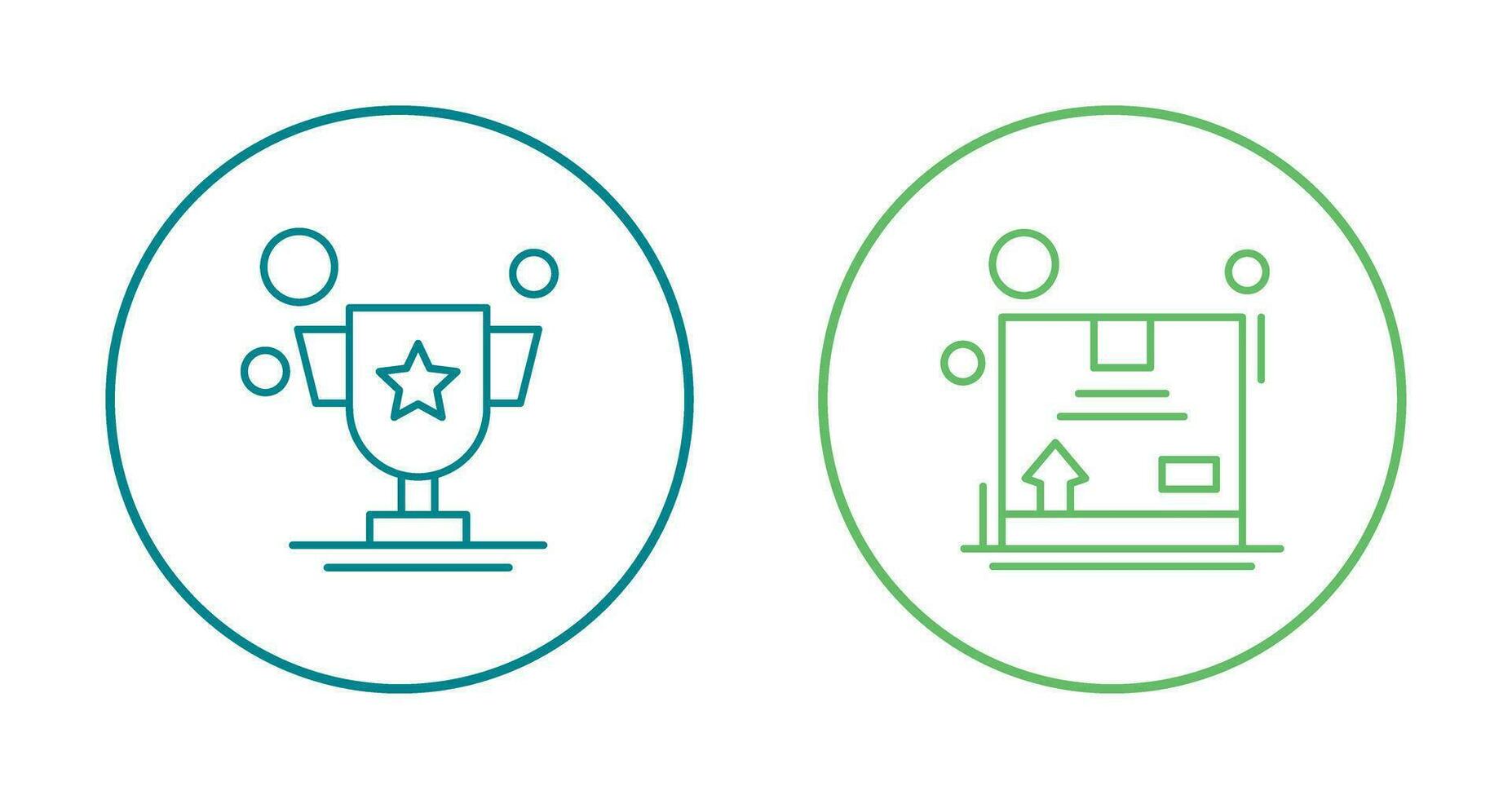 Trophy and Box Icon vector