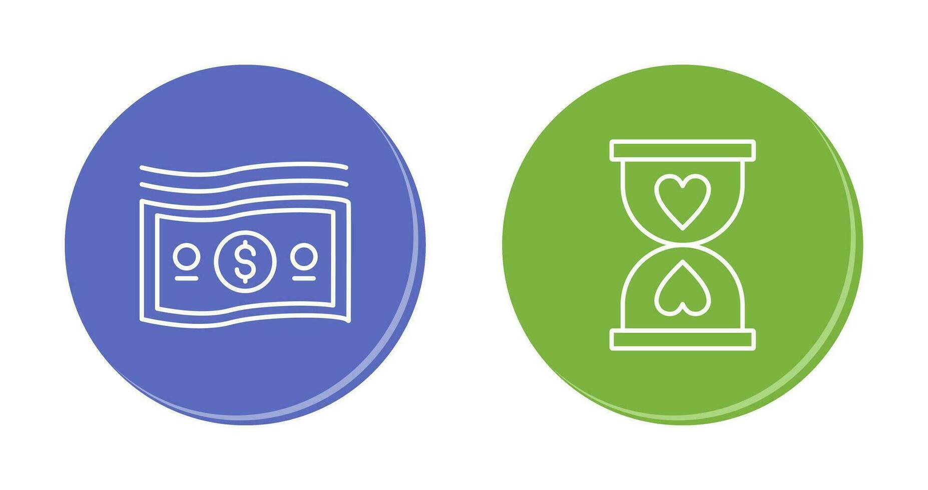 Dollar and Hourglass Icon vector