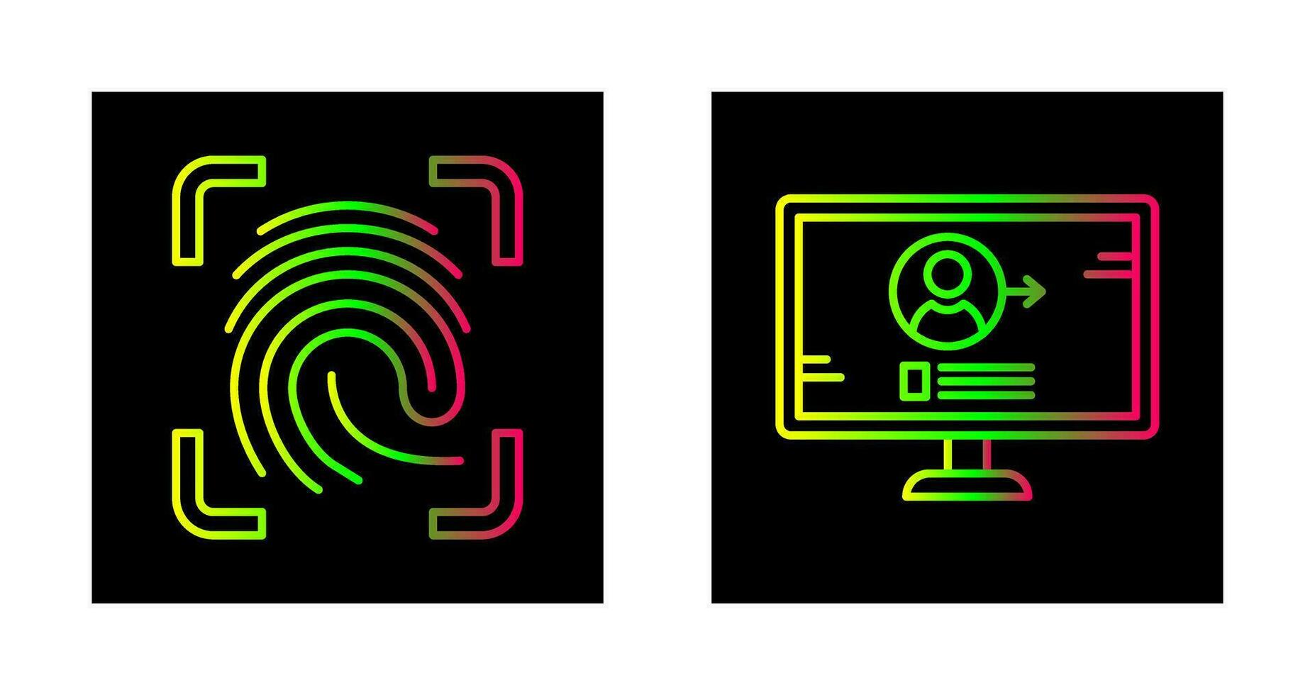 Log and Finger Print Icon vector