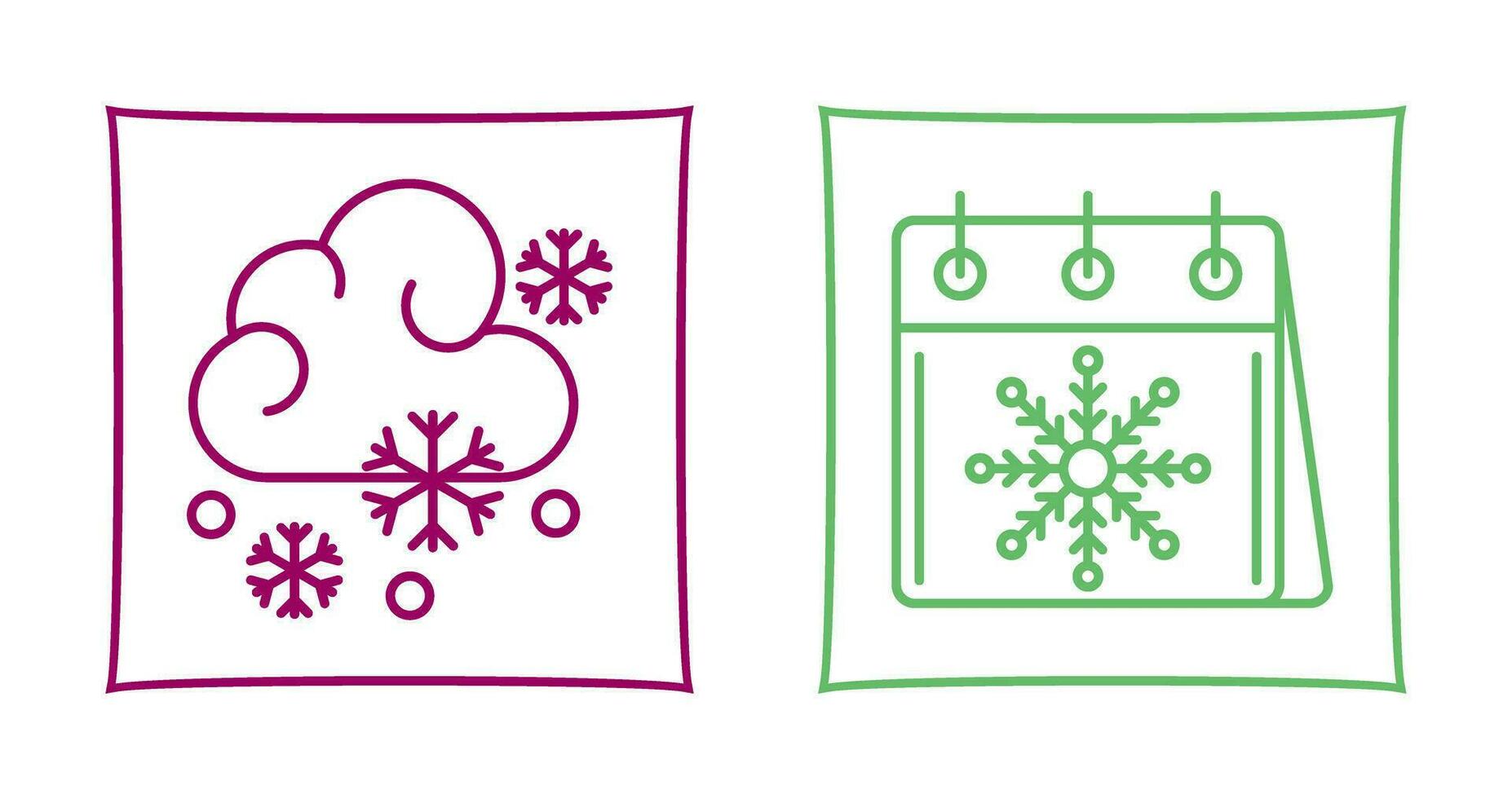Snowy and Calender Icon vector