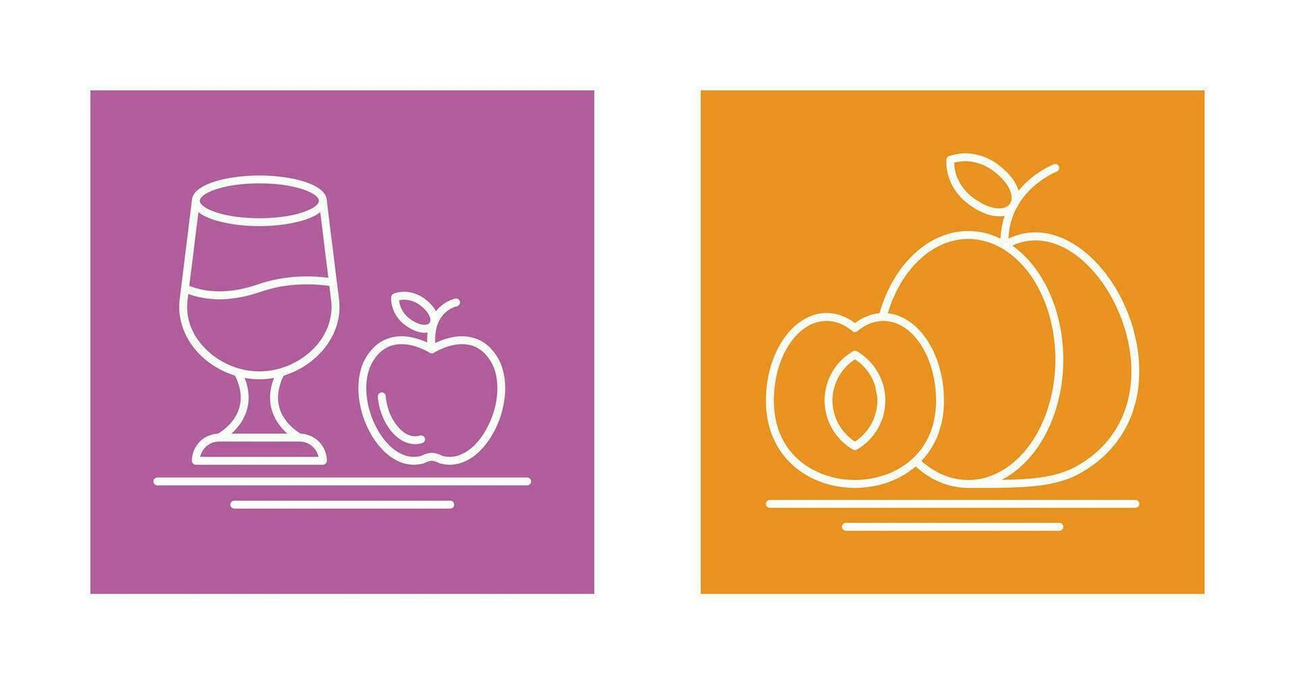 Healthy and Apricot Icon vector