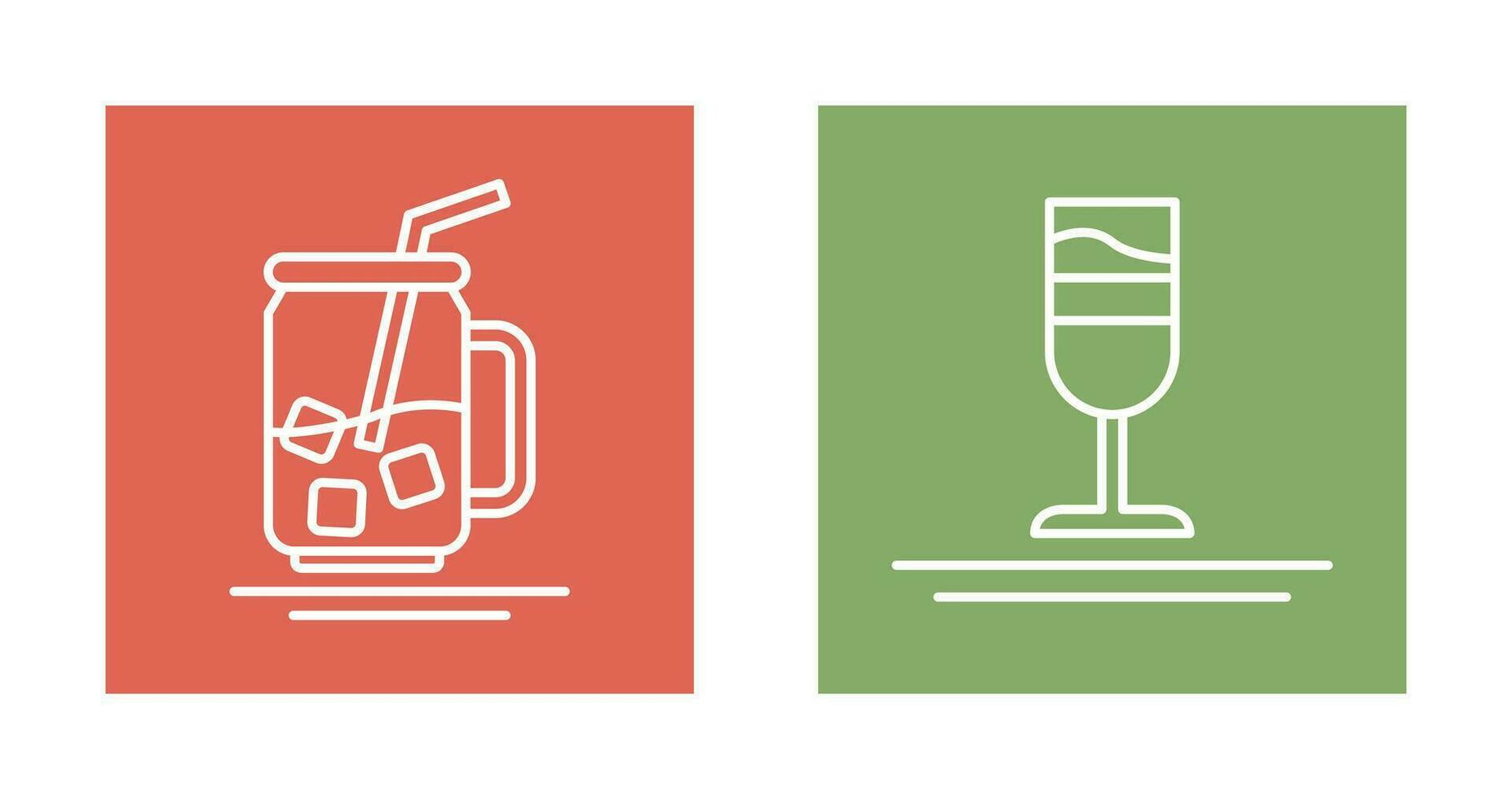 Iced Tea and Rainbow Drink Icon vector