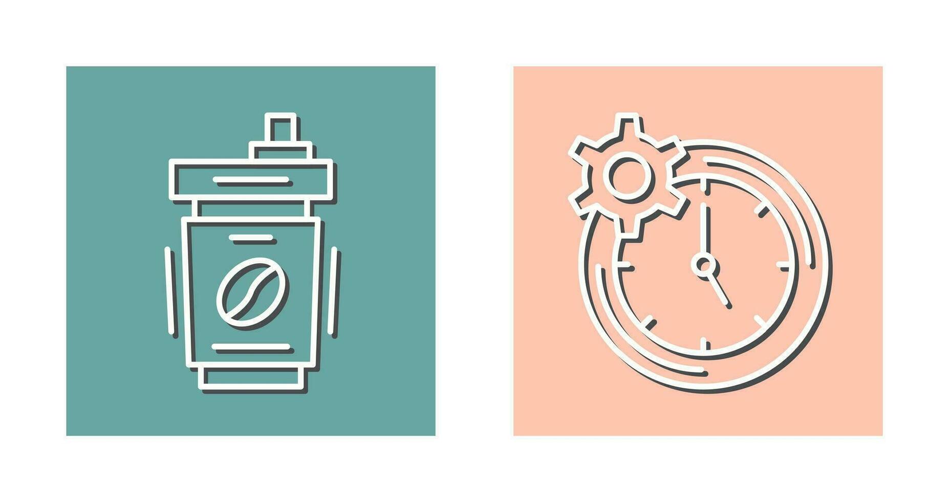 café taza y productividad icono vector