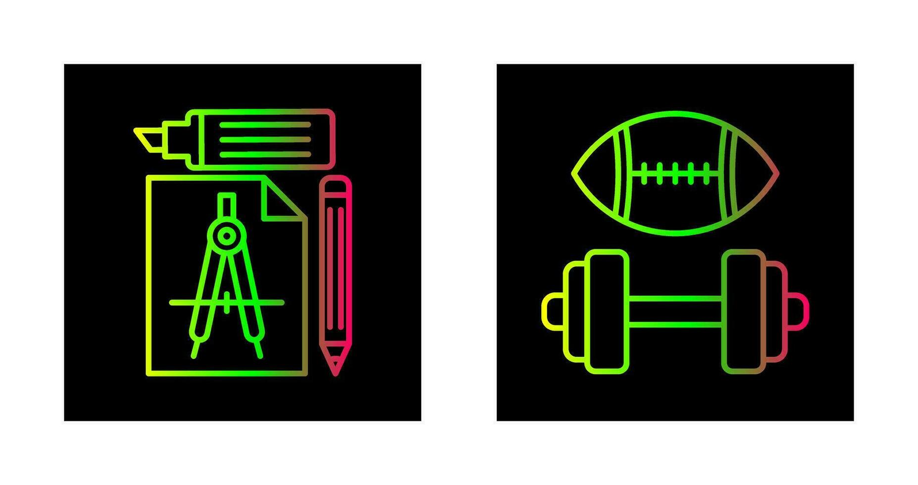 Study Tools and Sport Faculty Icon vector