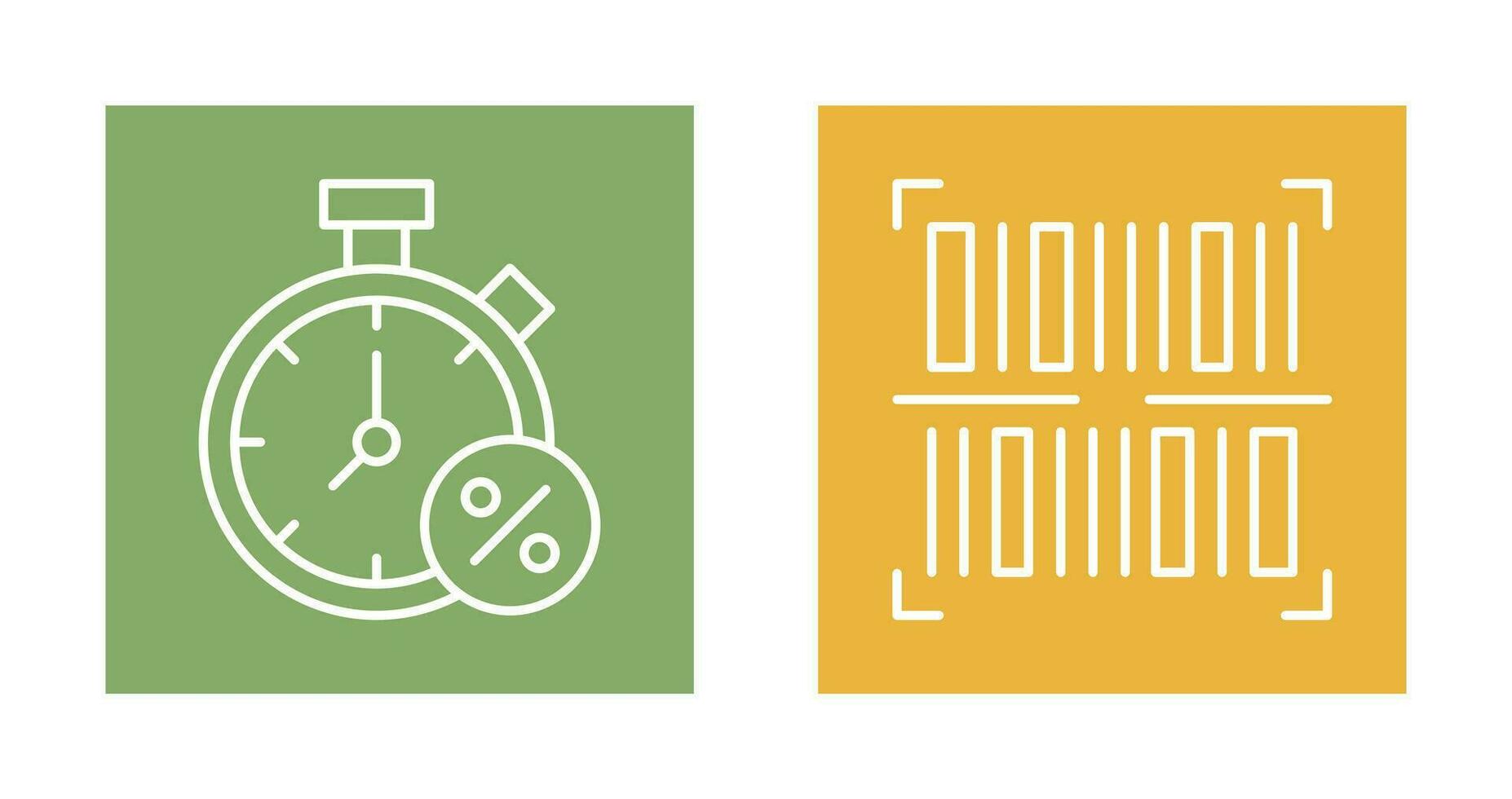 Timer and BarCode Icon vector