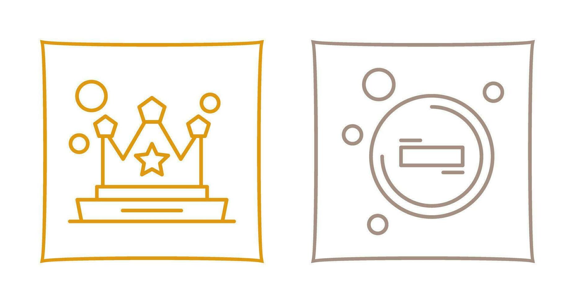 Crown and Remove Icon vector