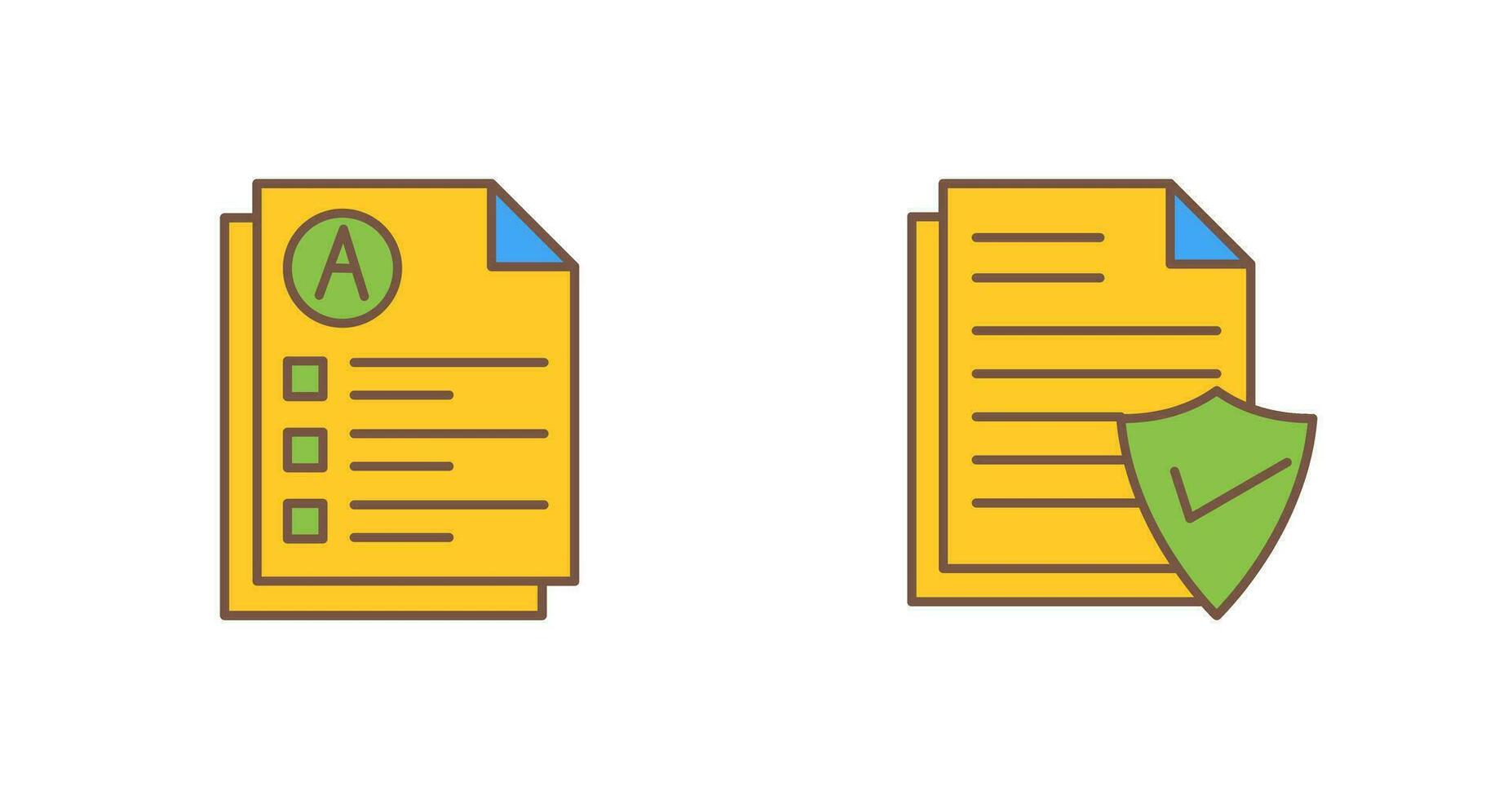 Exam and Valid Document Icon vector