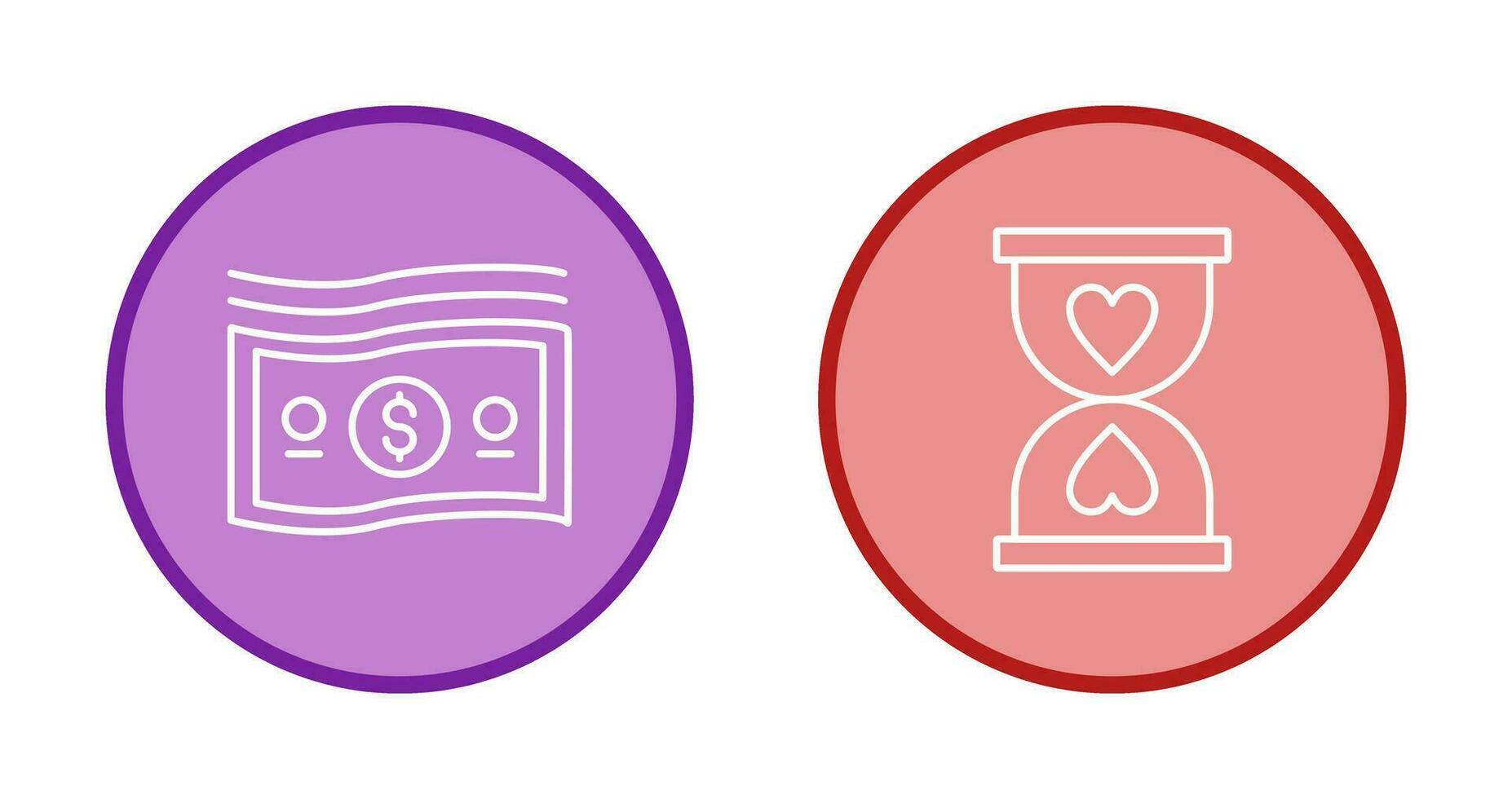 Dollar and Hourglass Icon vector