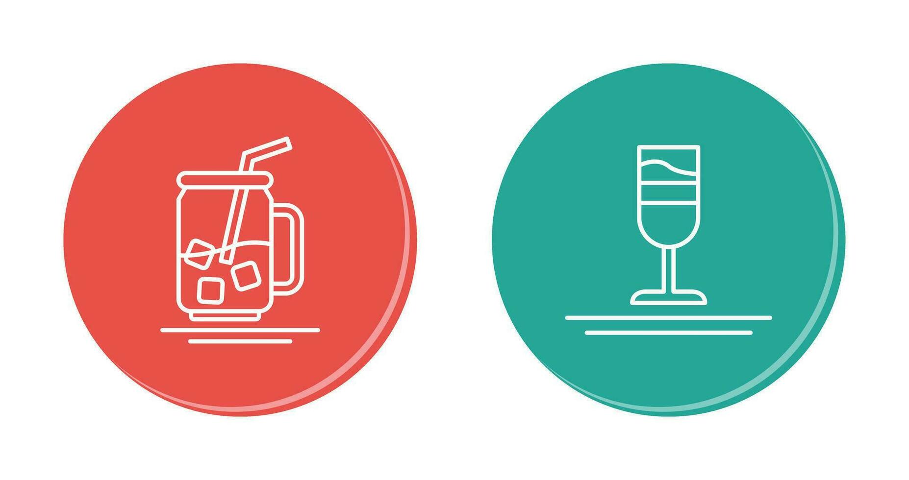 Iced Tea and Rainbow Drink Icon vector