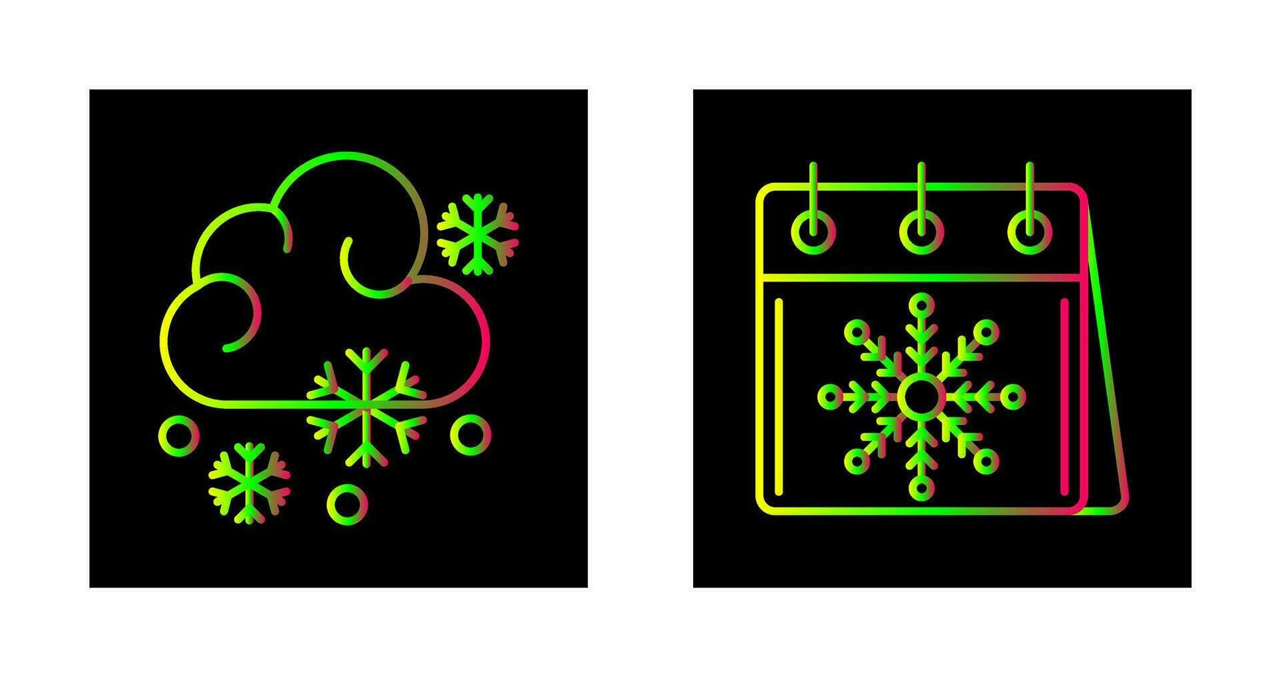 Snowy and Calender Icon vector