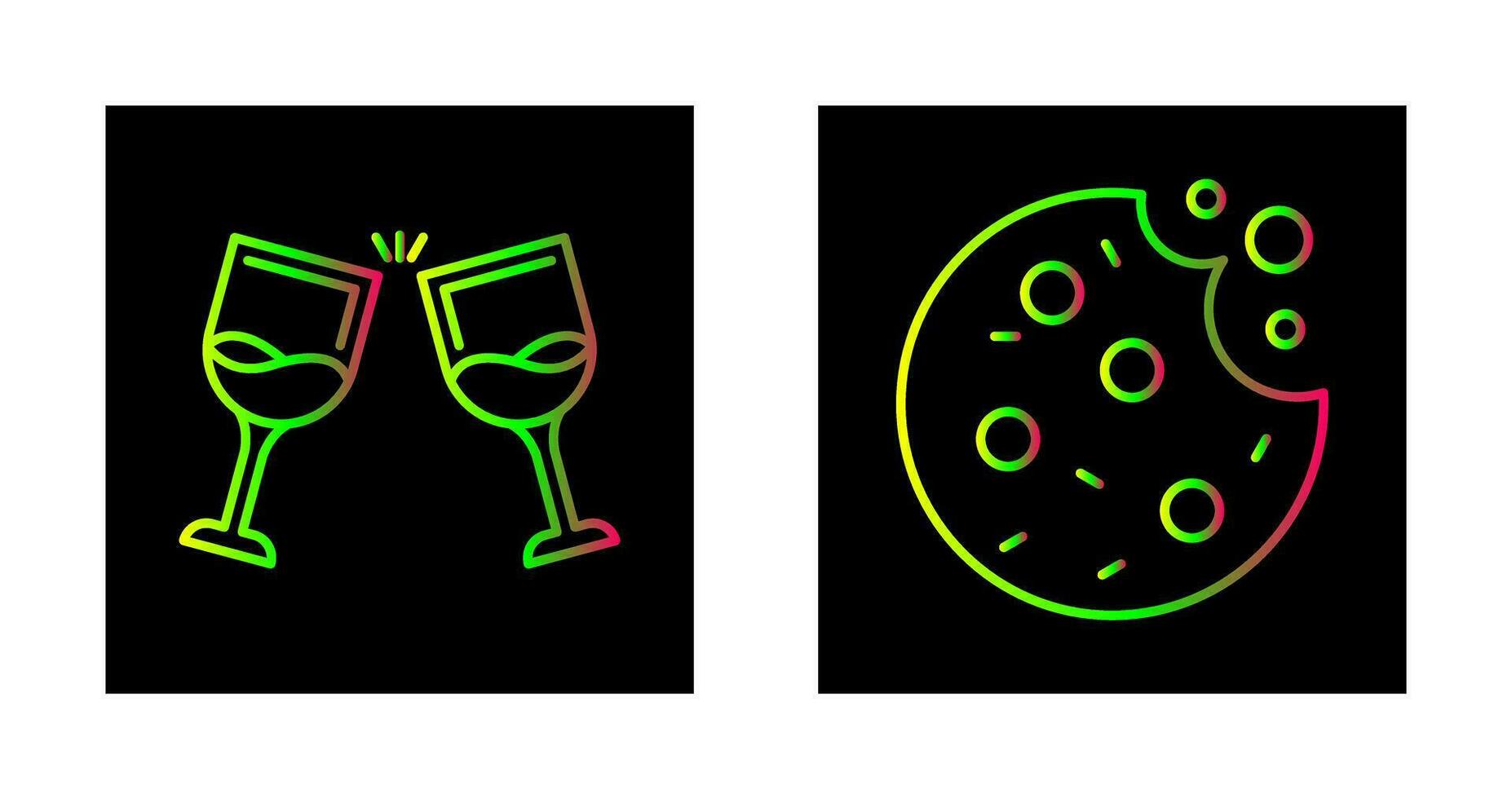 Wine and Cookie Icon vector