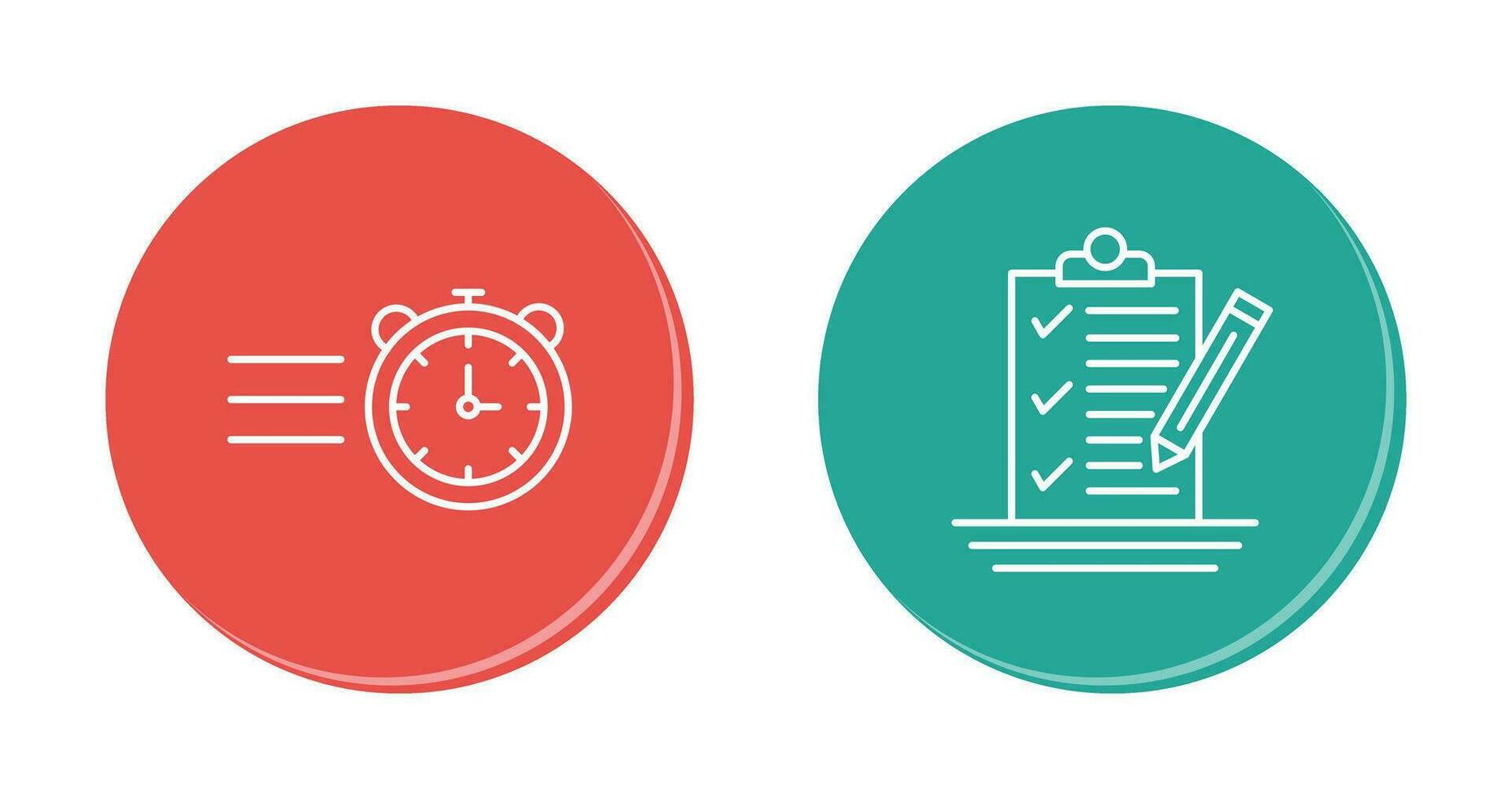 Stopwatch and Check List Icon vector