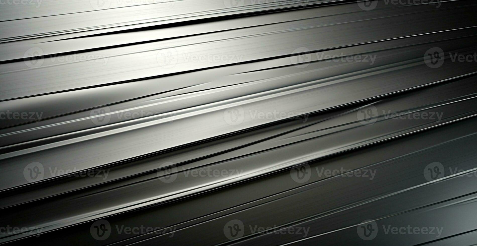 Panoramic metal texture, steel silver background - AI generated image photo