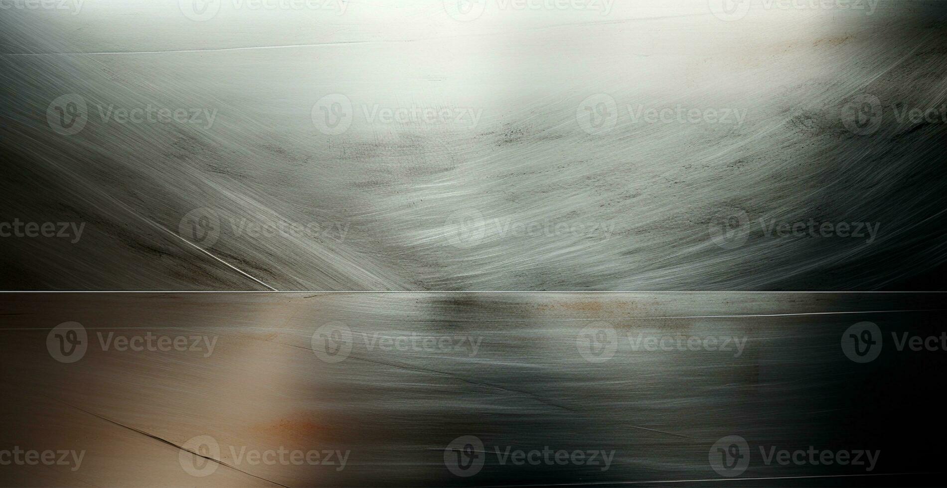 Panoramic metal texture, steel silver background - AI generated image photo