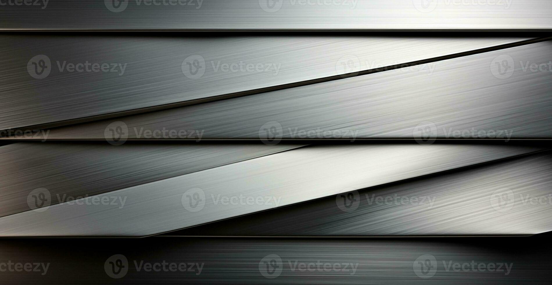 Panoramic metal texture, steel silver background - AI generated image photo
