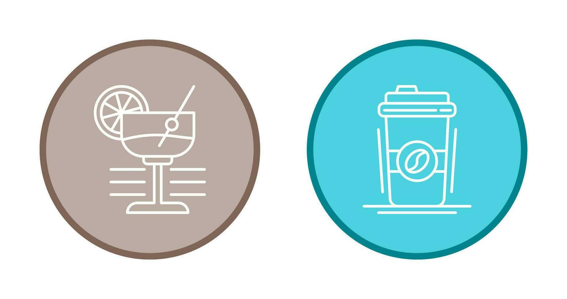 Martini and Coffee Cup Icon vector