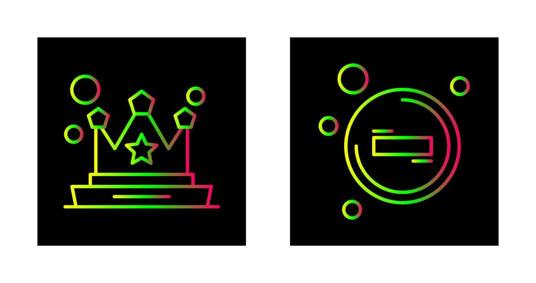Crown and Remove Icon vector