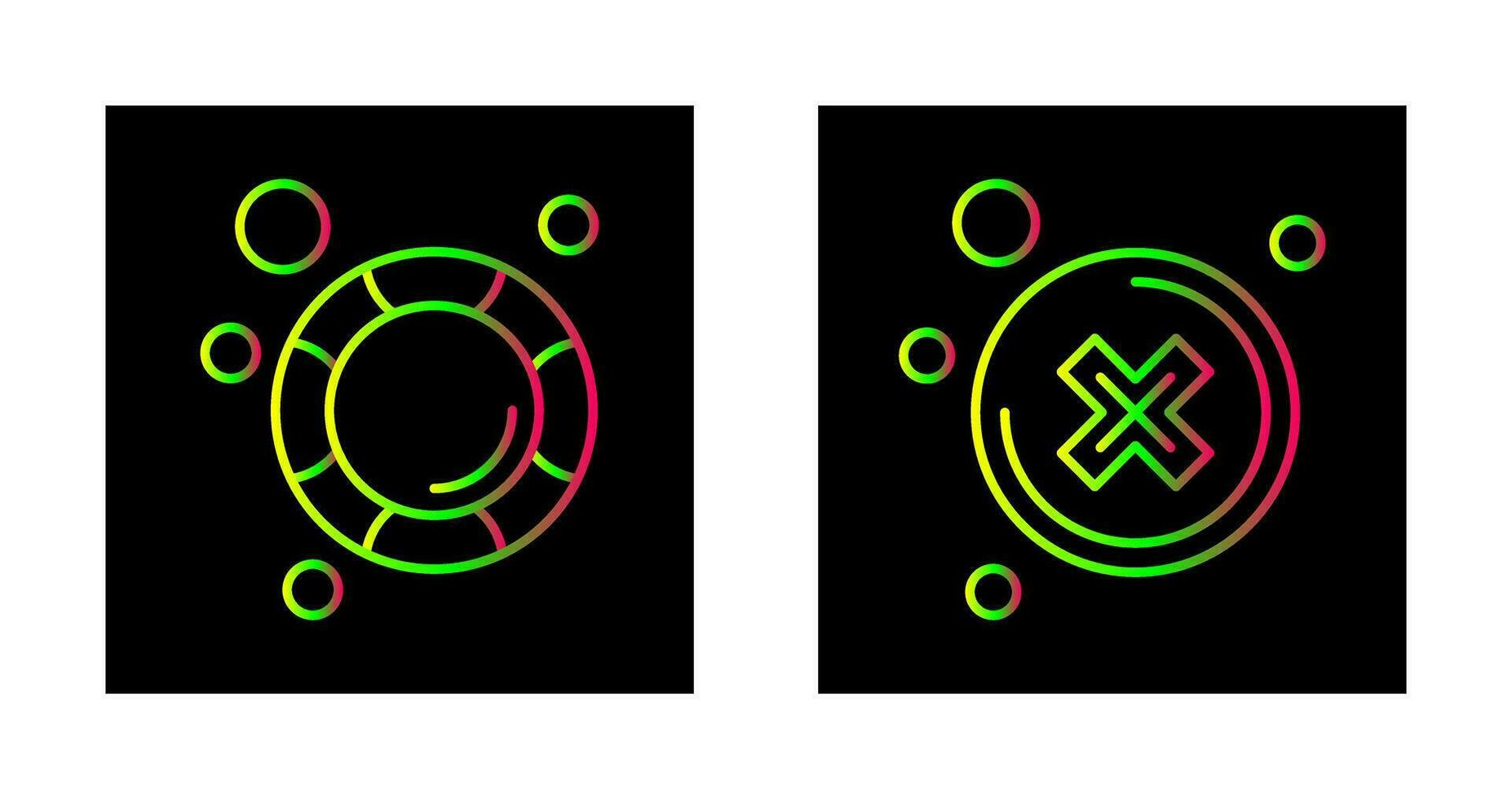 Close and Lifesaver Icon vector