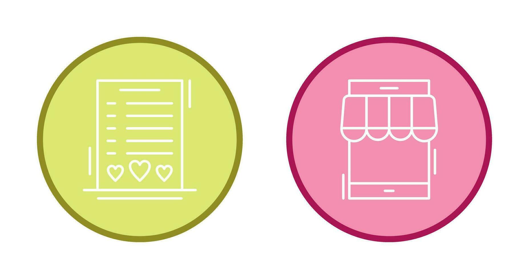 Wishlist and Online Shop Icon vector