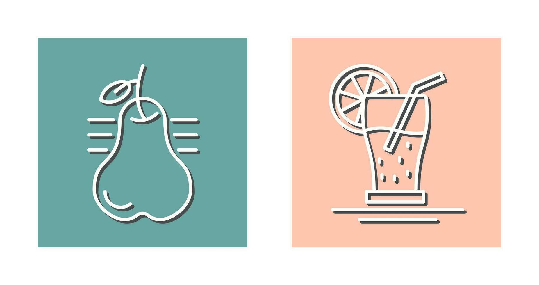 Pear and Orange Juice Icon vector