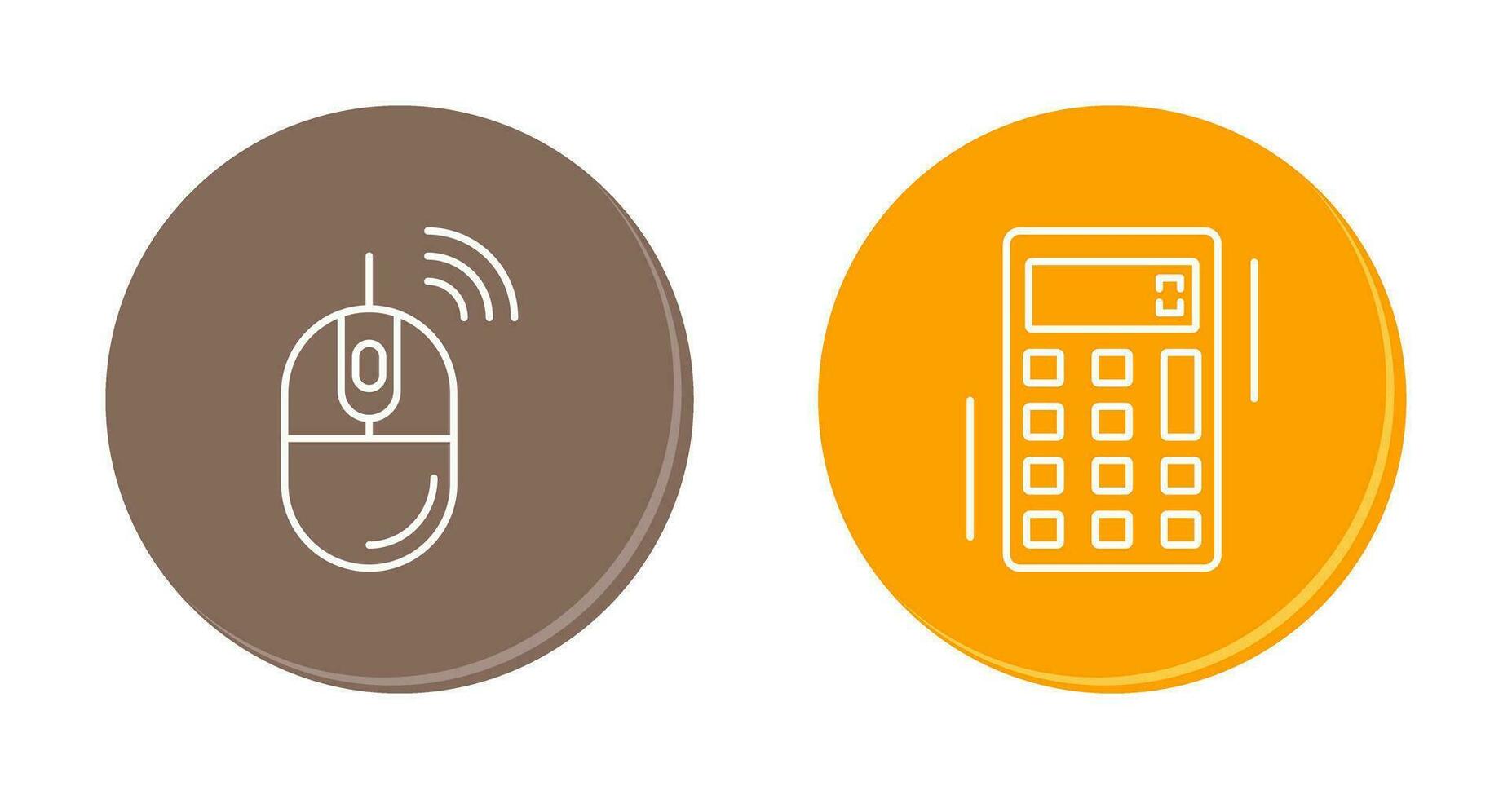 Calculator and Mouse Icon vector