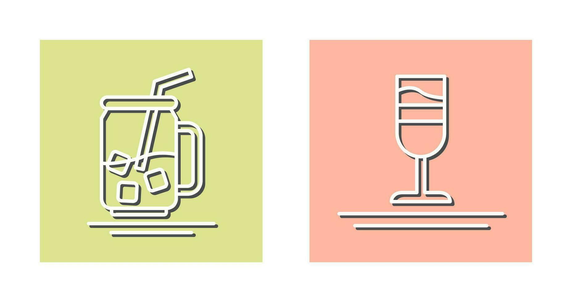 Iced Tea and Rainbow Drink Icon vector