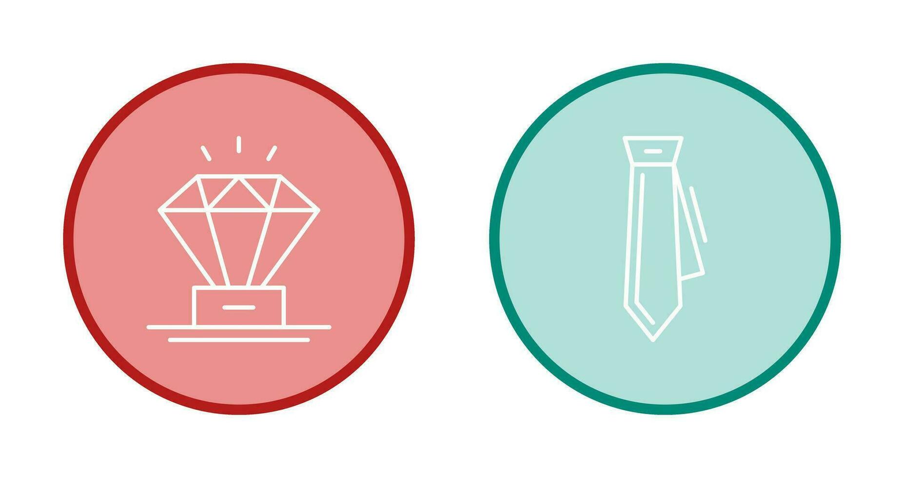 Diamond and Tie Icon vector