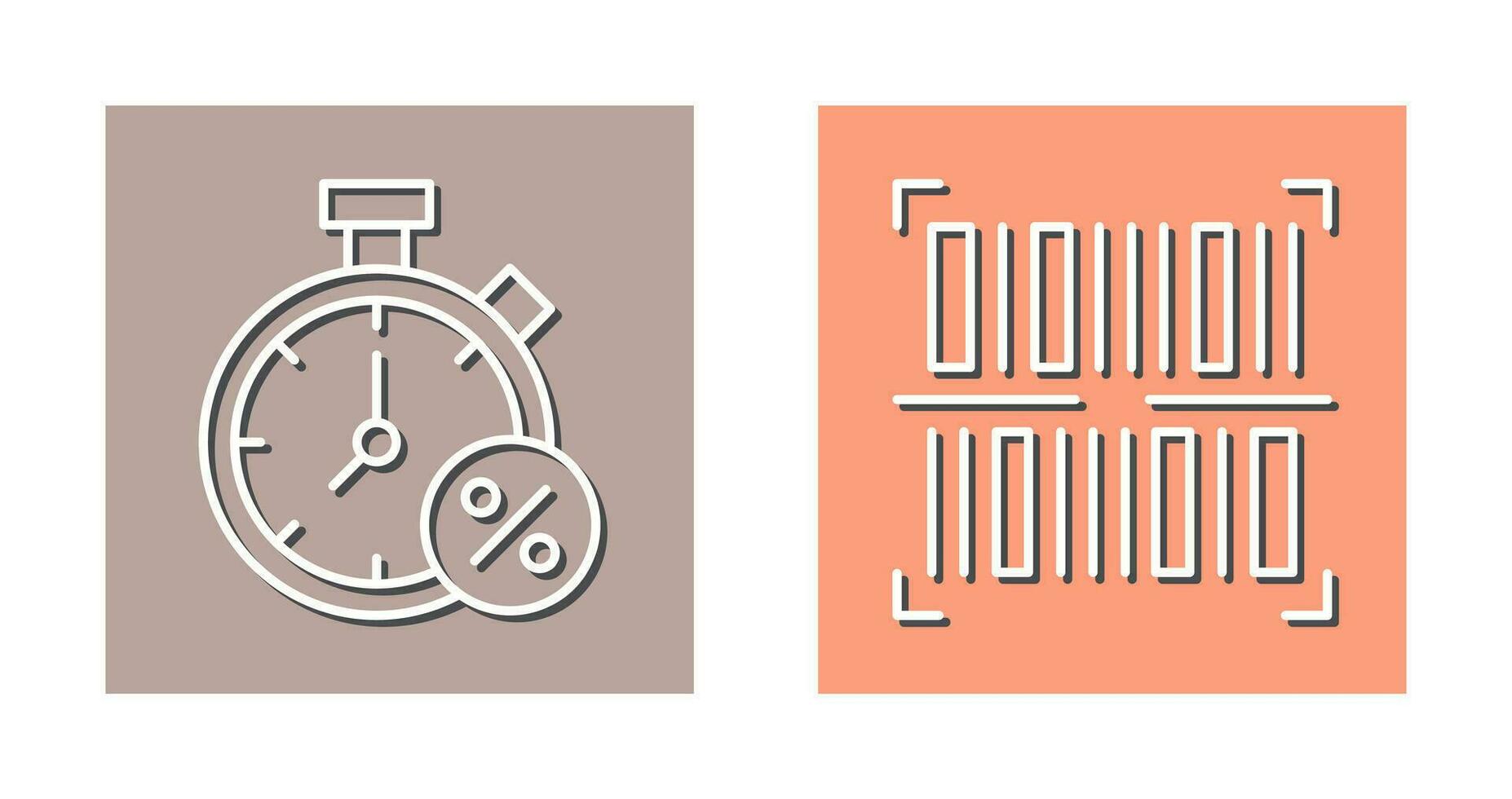 Timer and BarCode Icon vector