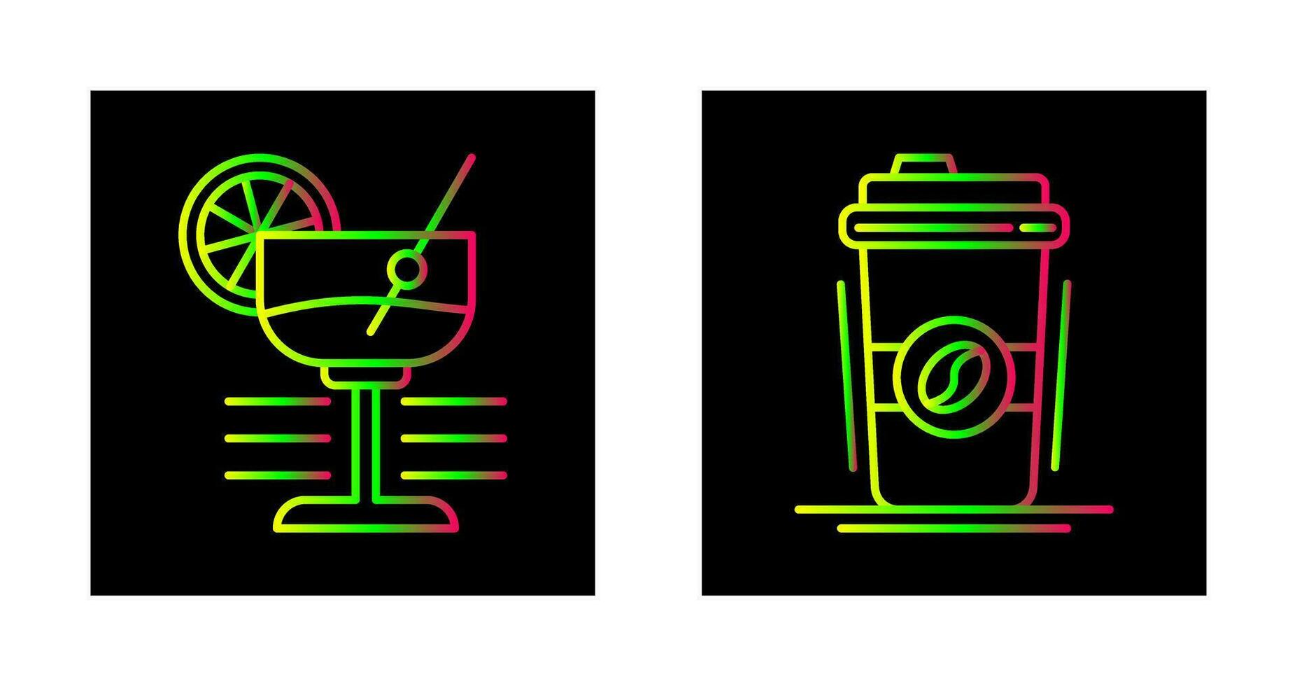 Martini and Coffee Cup Icon vector