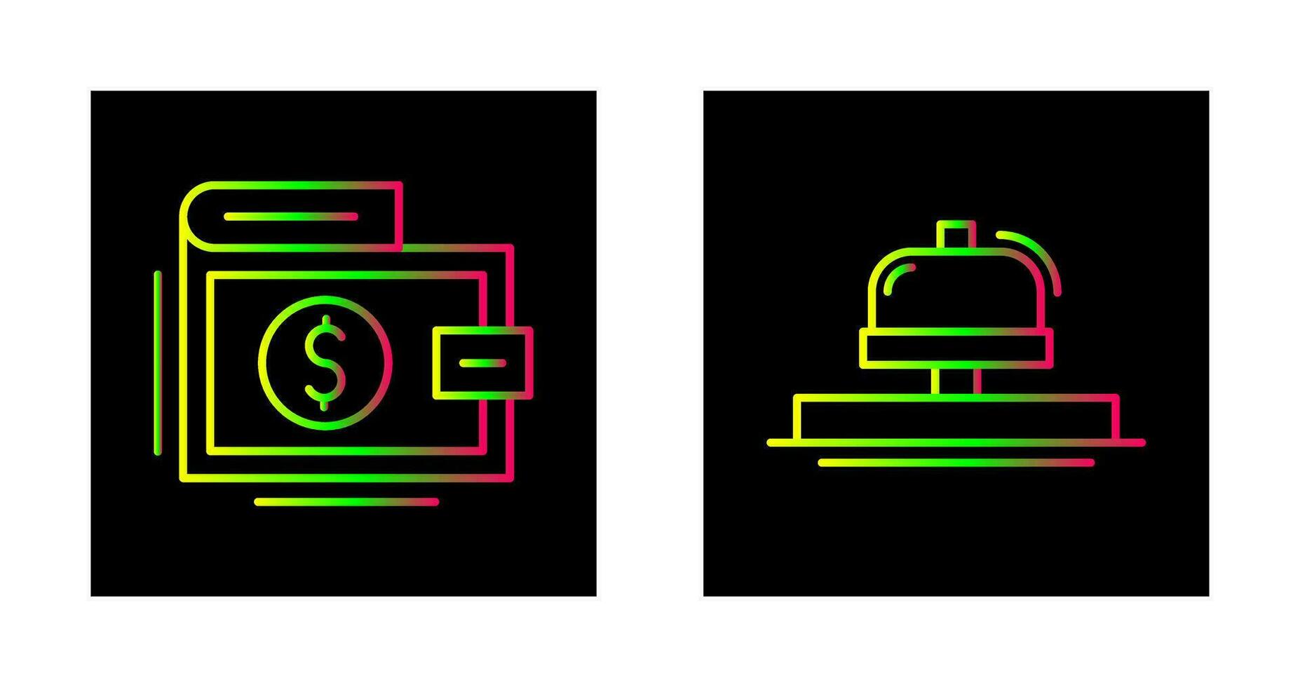 Wallet and Bell Icon vector
