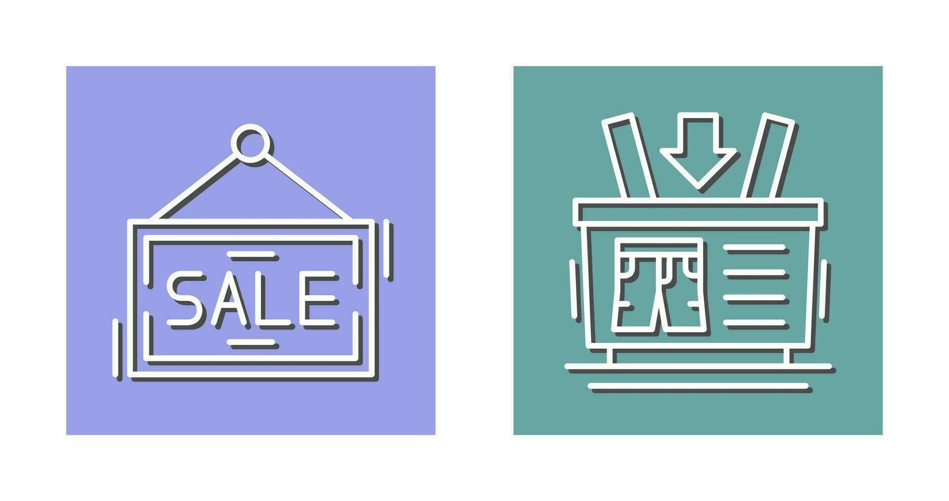 Shopping Basket and Super Sale Icon vector