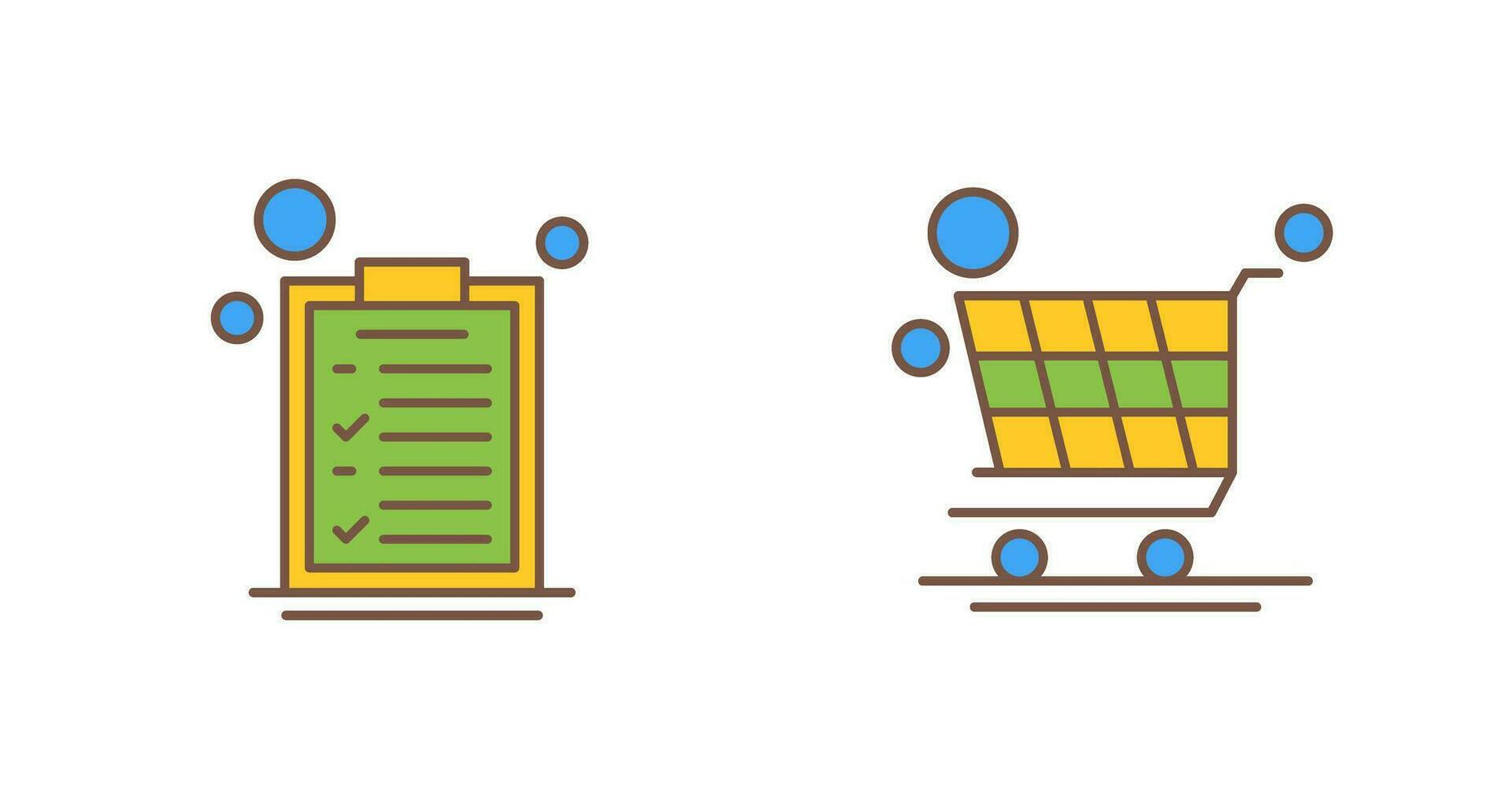 List and trolley Icon vector