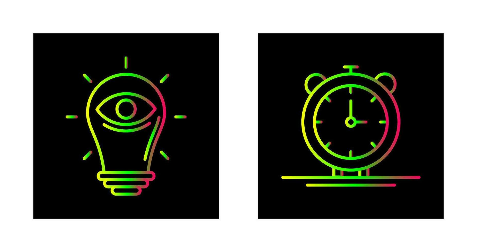 visionary and Alarm Bell Icon vector
